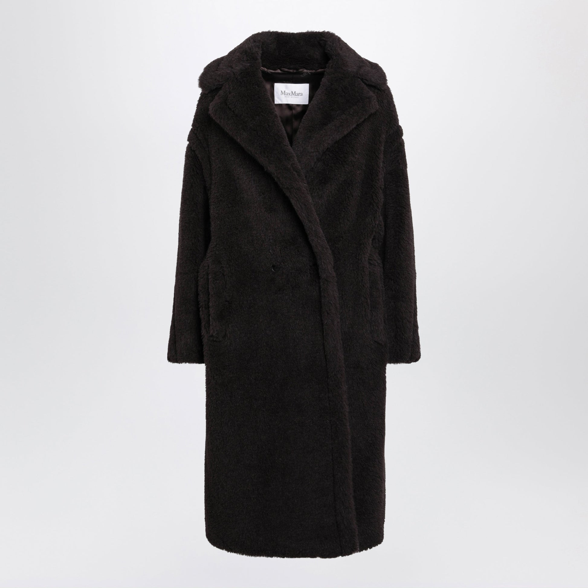 Max Mara Teddy Bear Icon Coat In Ebony Alpaca And Wool Women MAX MARA