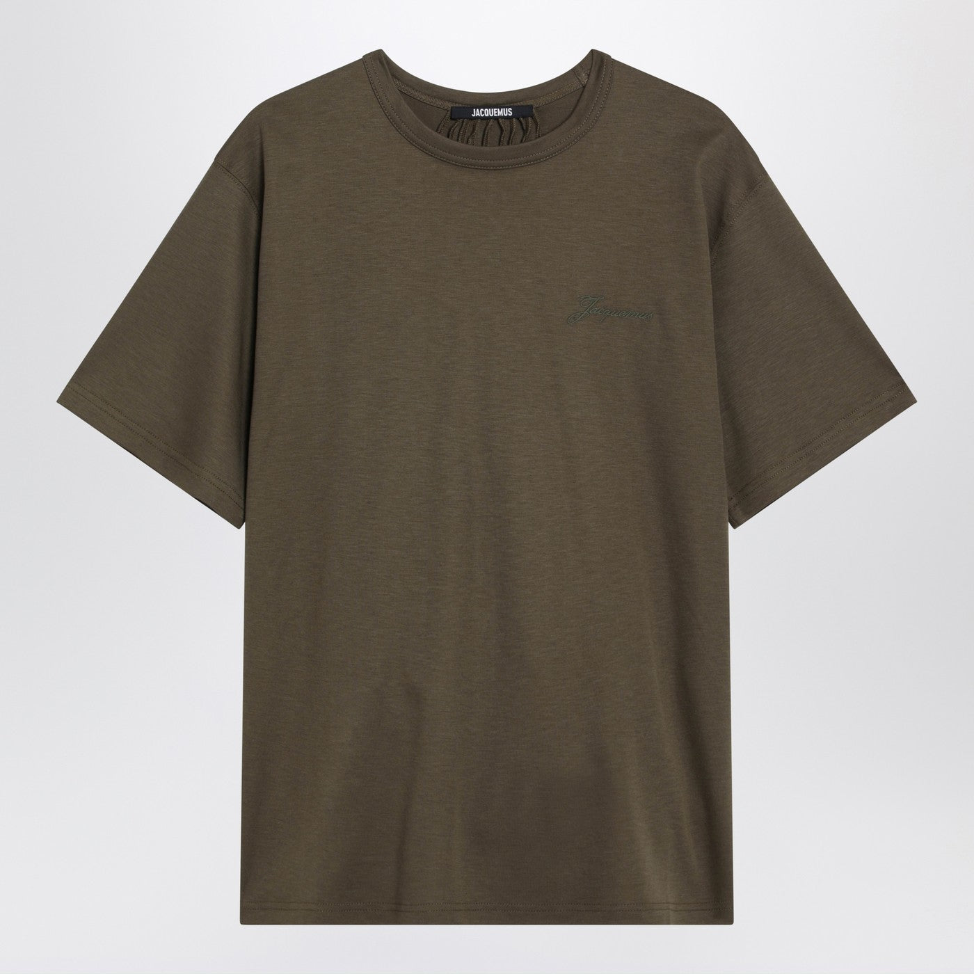 Jacquemus Khaki T-Shirt With Pleats On The Back Women JACQUEMUS