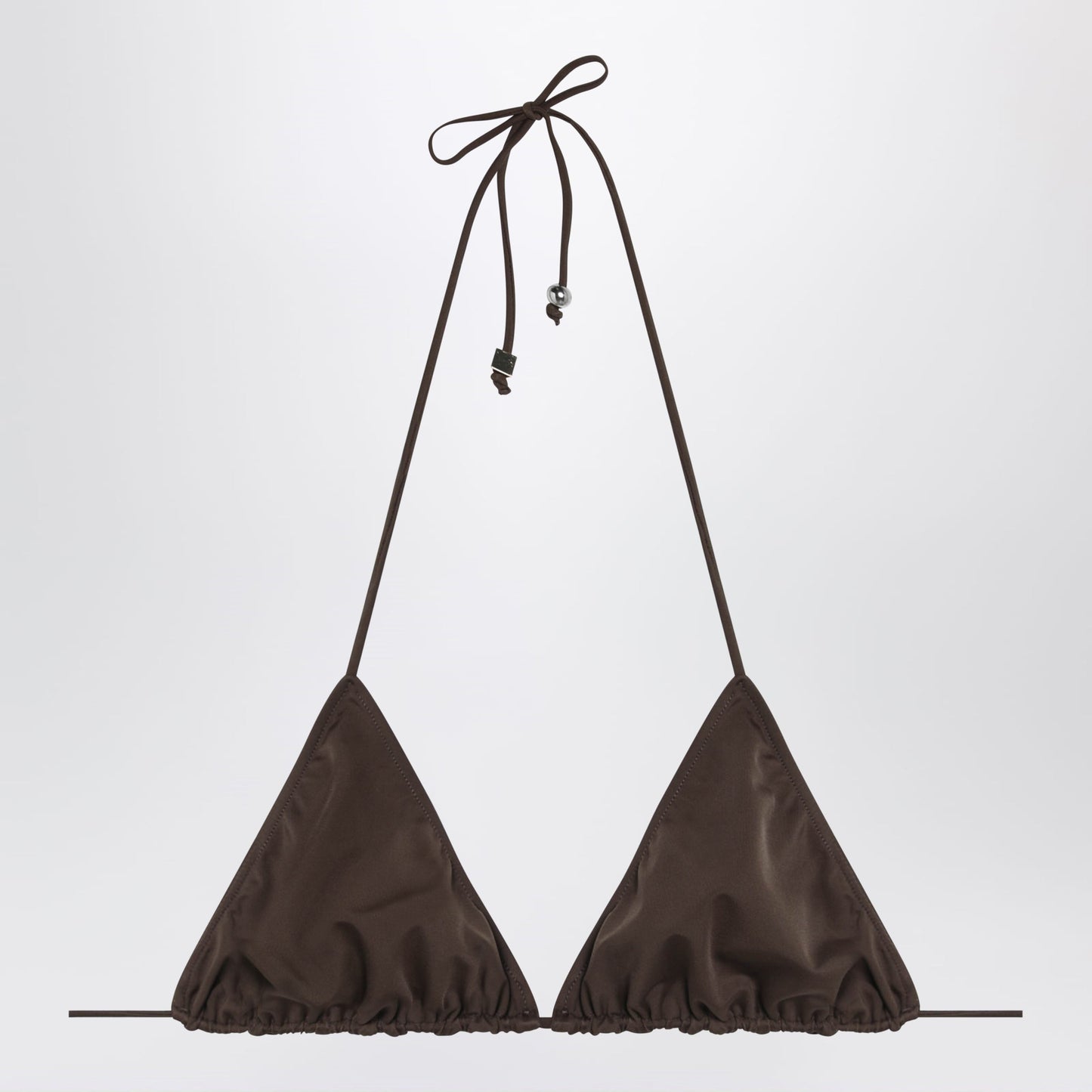 Jacquemus Triangle Bikini Top In Brown Women JACQUEMUS