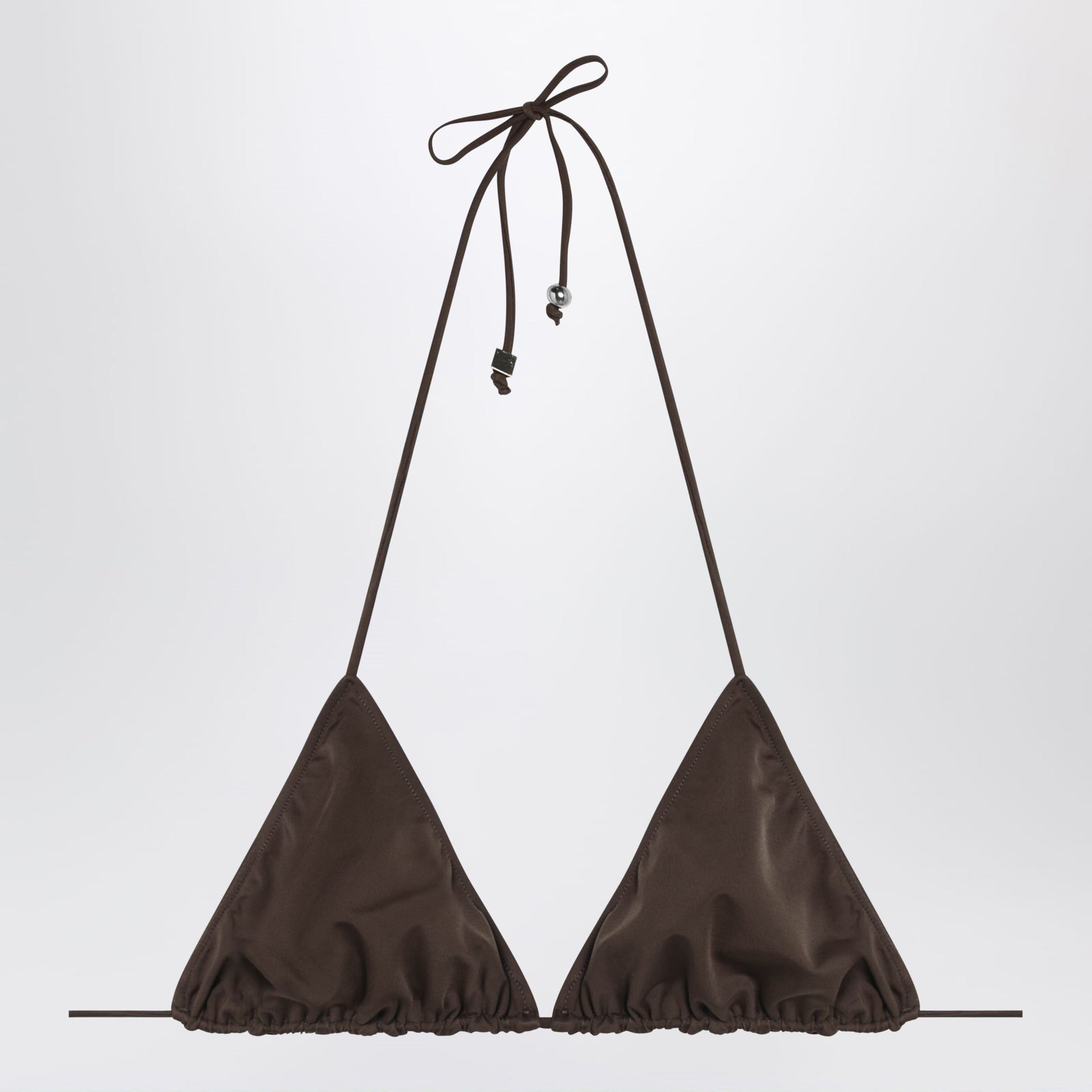 Jacquemus Triangle Bikini Top In Brown Women JACQUEMUS