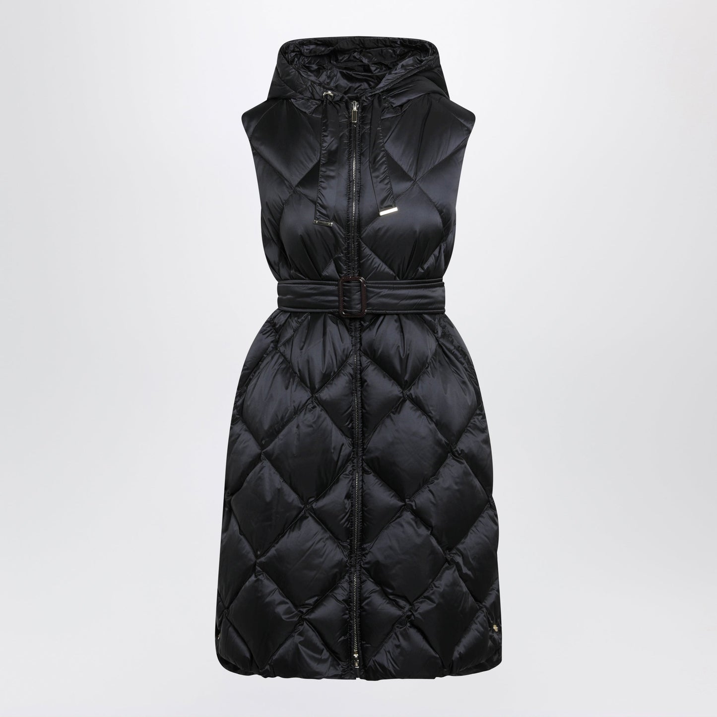 Max Mara The Cube Black Belted Sleeveless Down Jacket Women MAX MARA THE CUBE