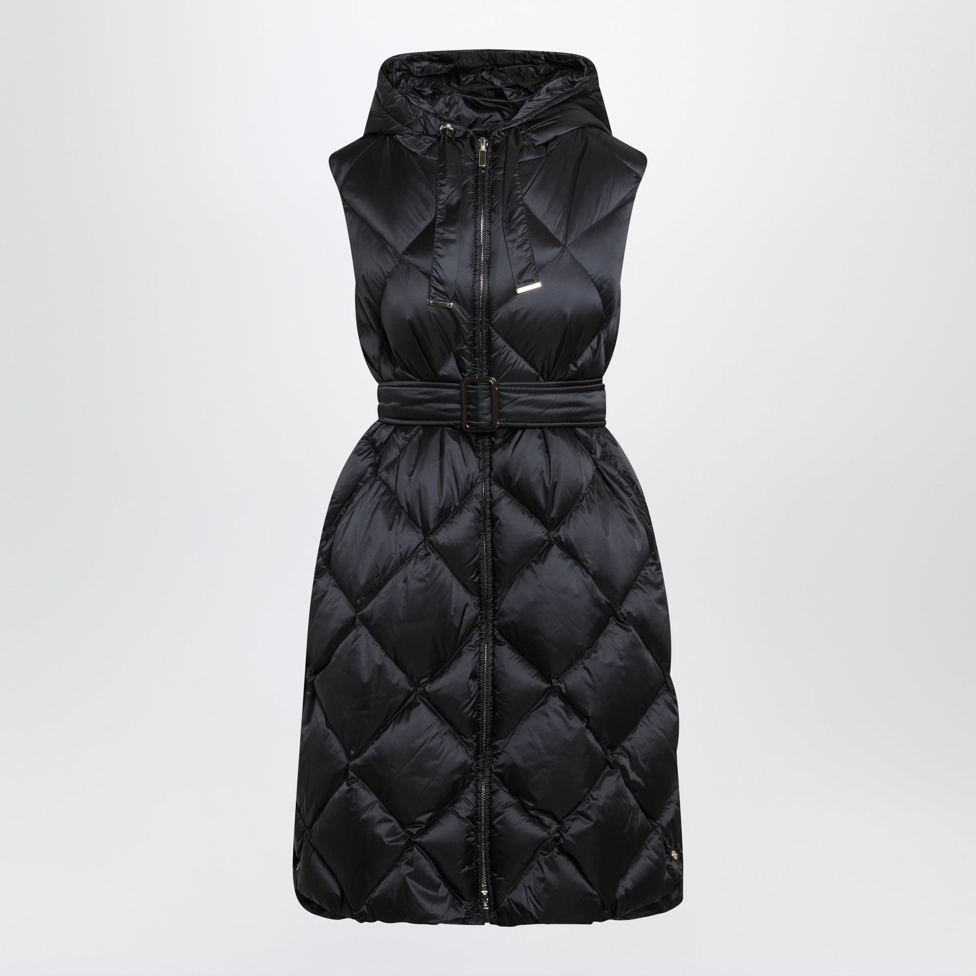 Max Mara The Cube Black Belted Sleeveless Down Jacket Women MAX MARA THE CUBE