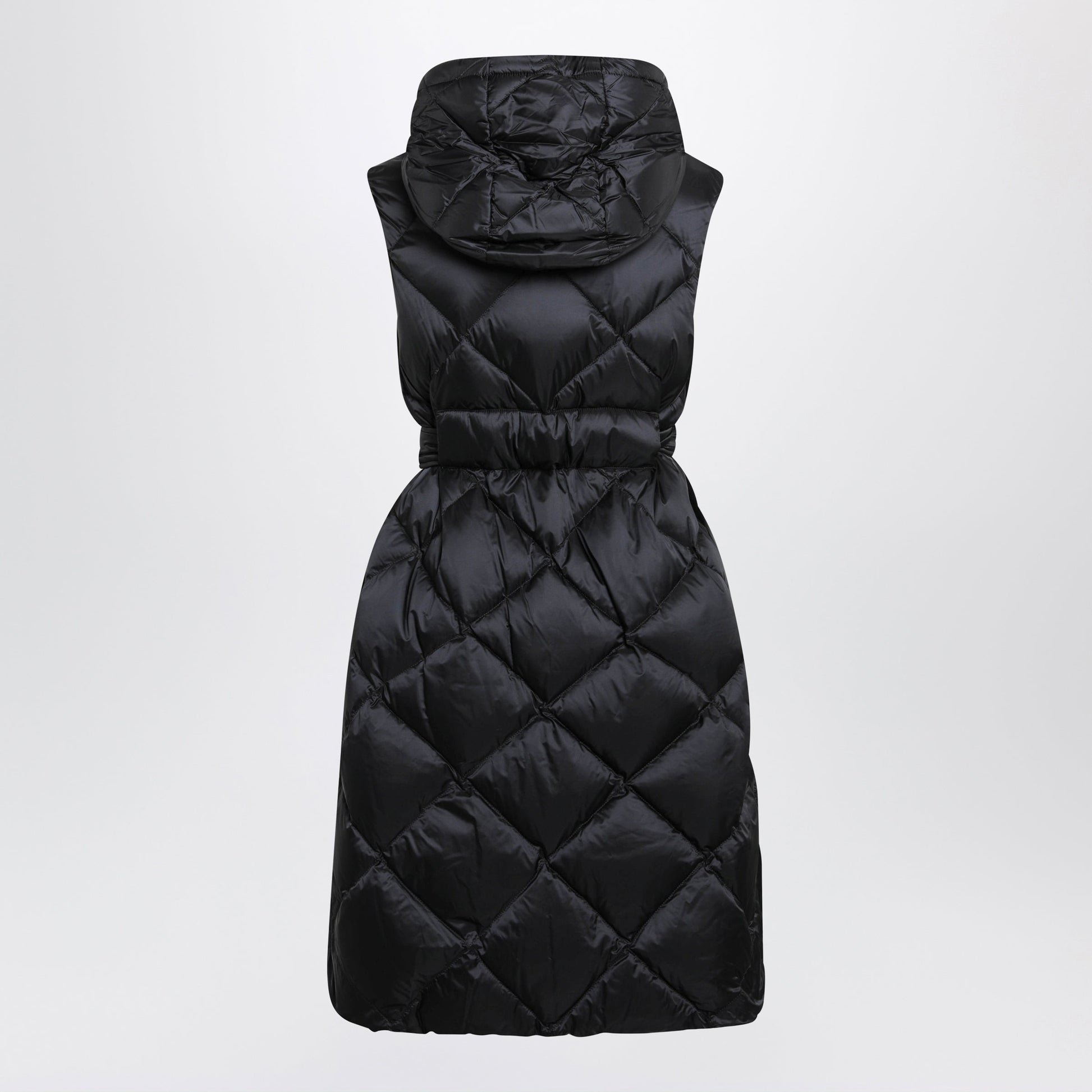 Max Mara The Cube Black Belted Sleeveless Down Jacket Women MAX MARA THE CUBE