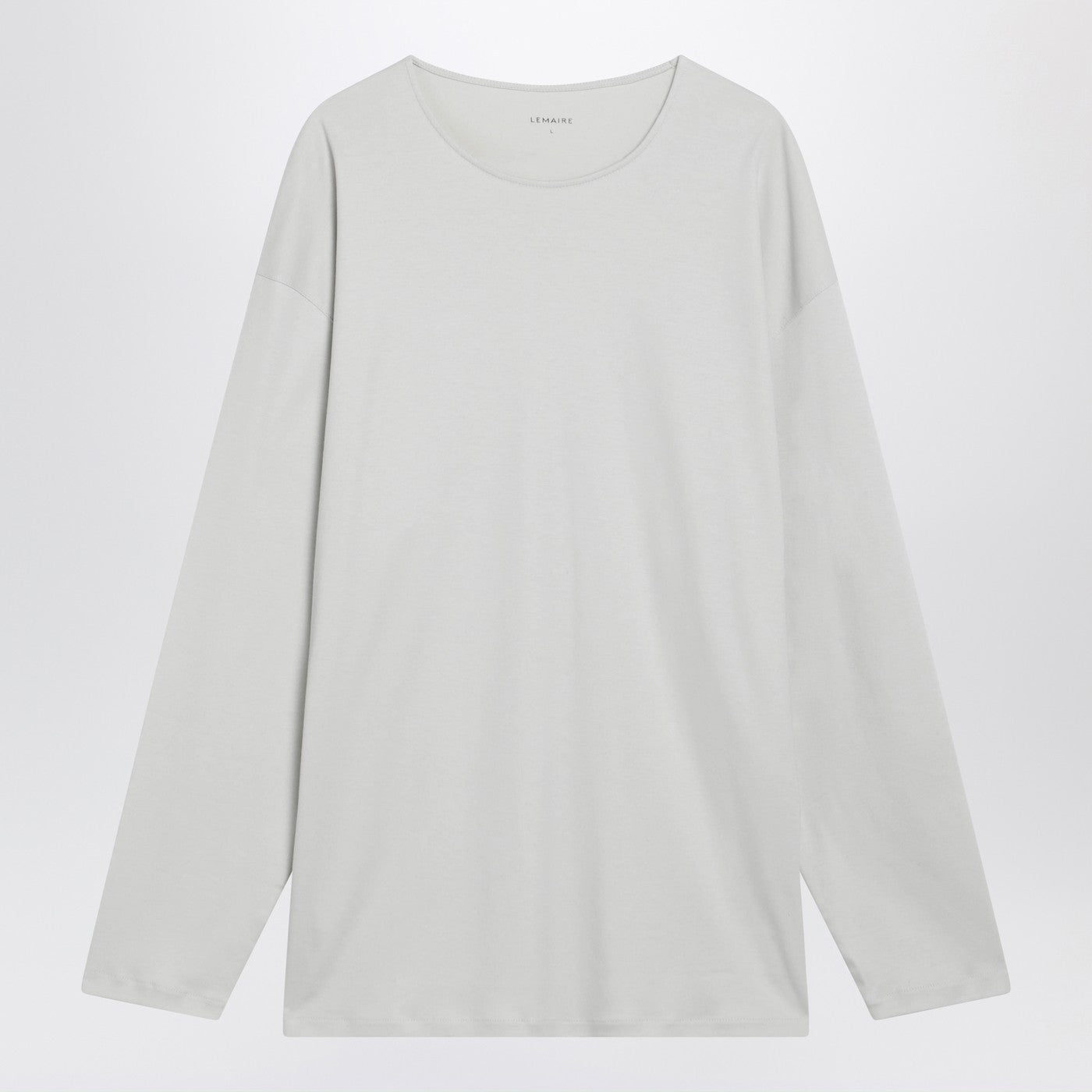 Lemaire Chalk-Colored Cotton And Silk Interlock T-Shirt Men LEMAIRE