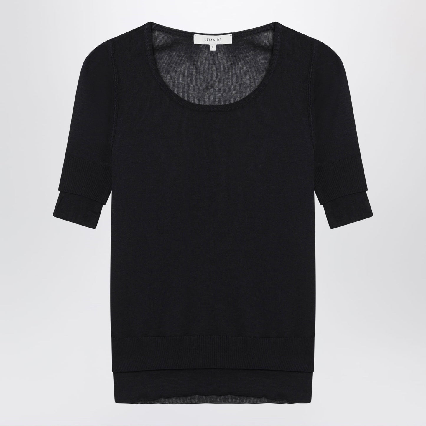 Lemaire Midnight Blue Trompe-L'oeil Top In Viscose And Silk Women LEMAIRE