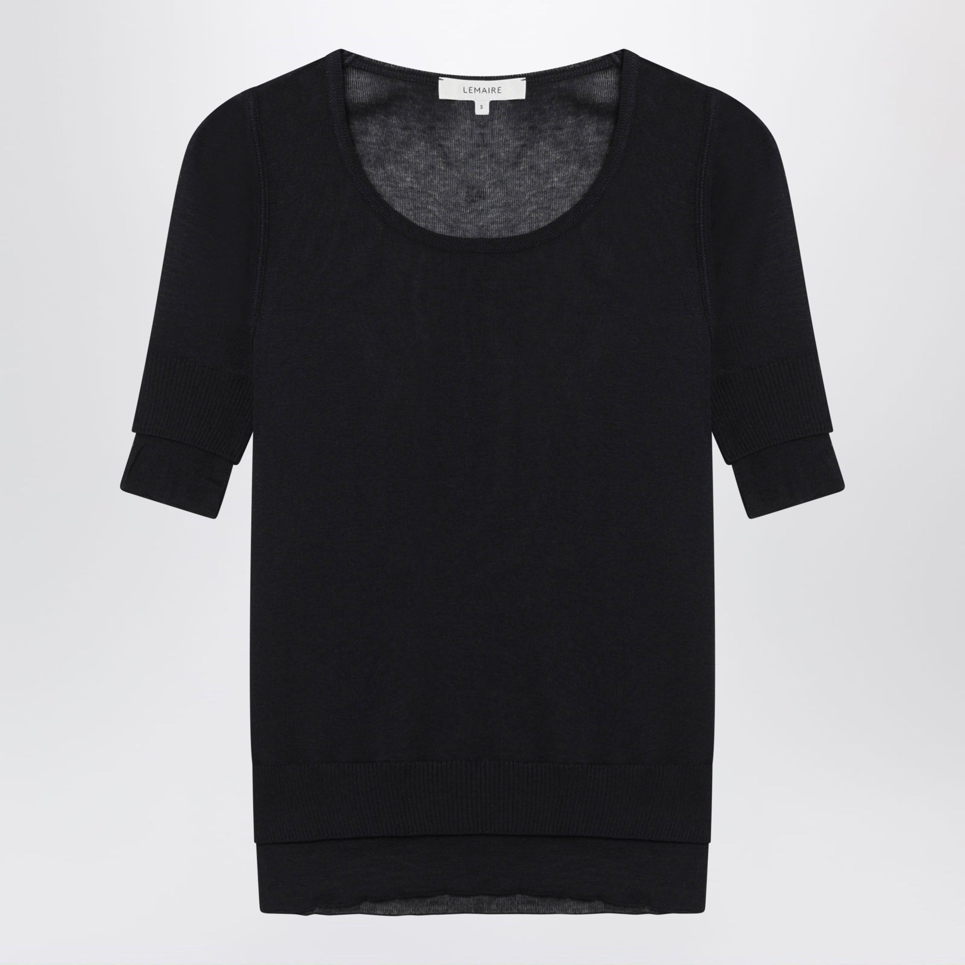Lemaire Midnight Blue Trompe-L'oeil Top In Viscose And Silk Women LEMAIRE