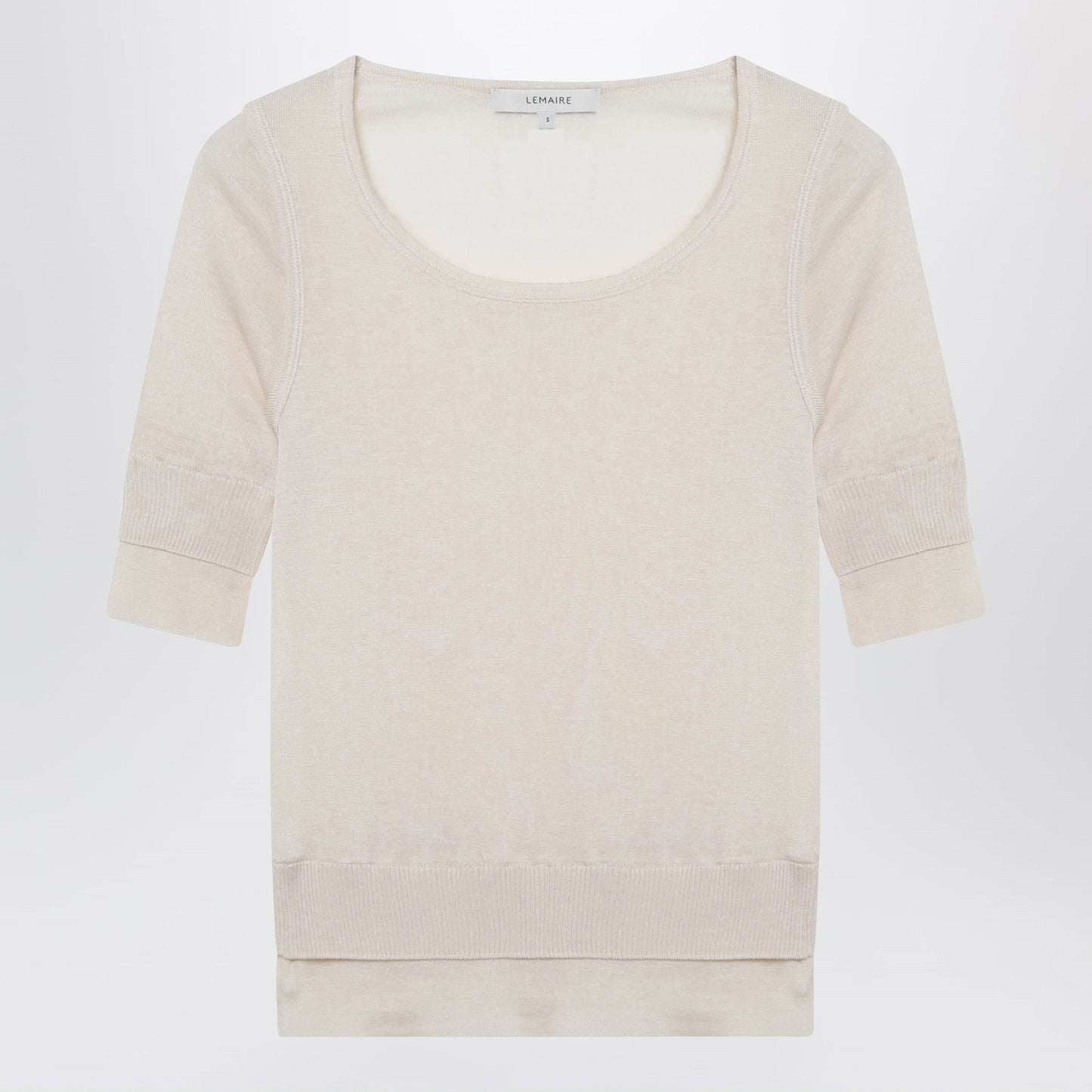 Lemaire Light Beige Trompe-L'oeil Top In Viscose And Silk Women LEMAIRE