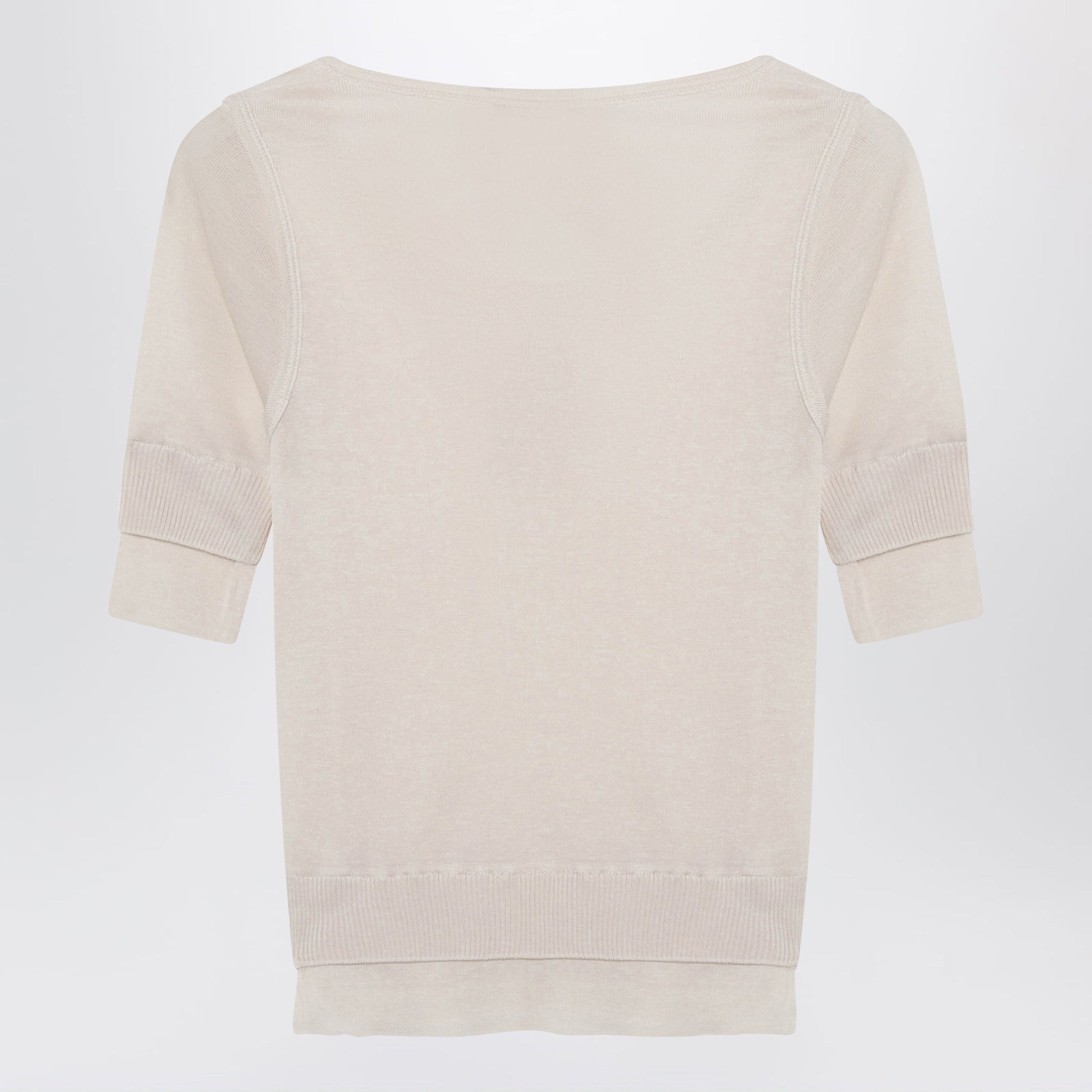 Lemaire Light Beige Trompe-L'oeil Top In Viscose And Silk Women LEMAIRE
