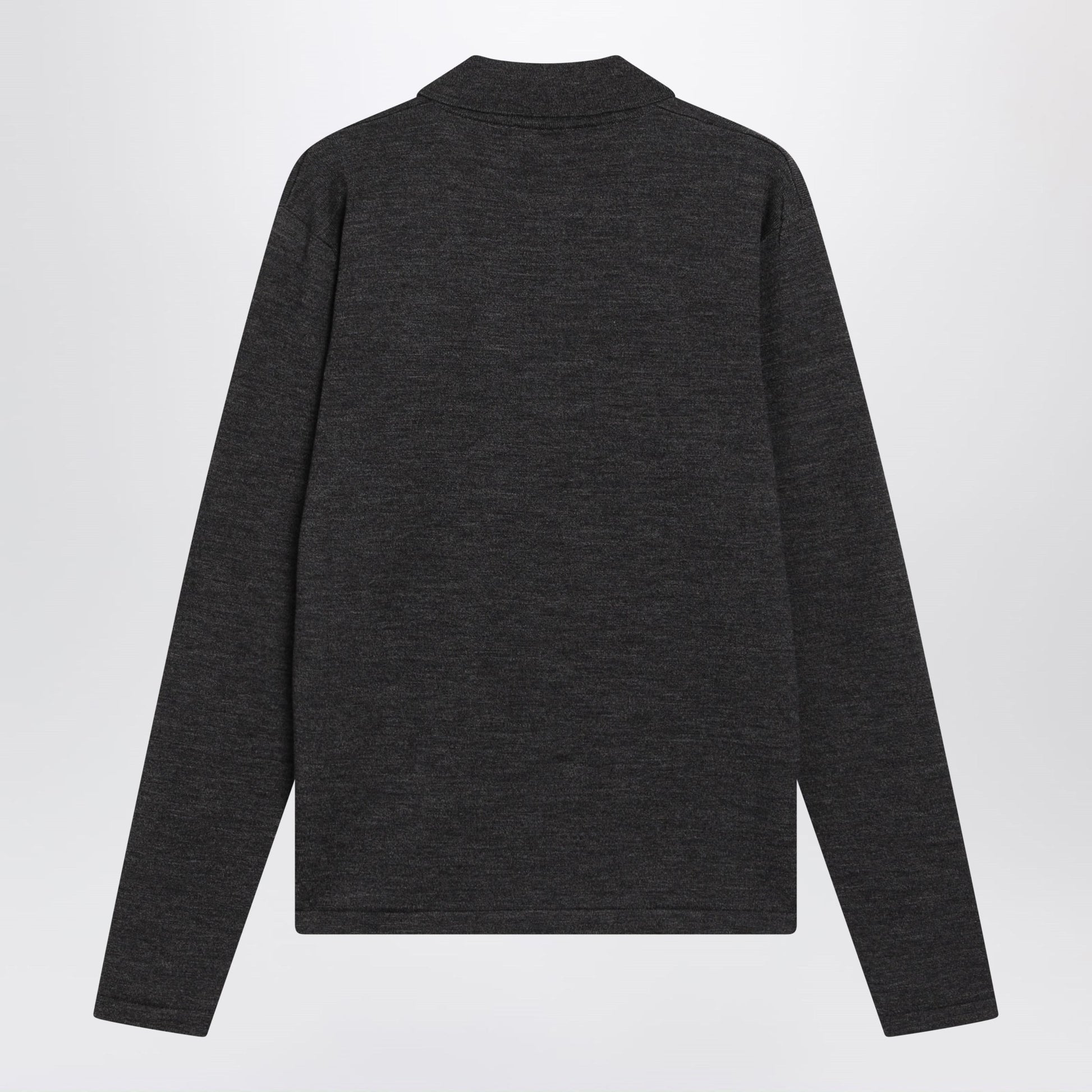 Lemaire Grey Long-Sleeve Wool Polo Shirt Men LEMAIRE