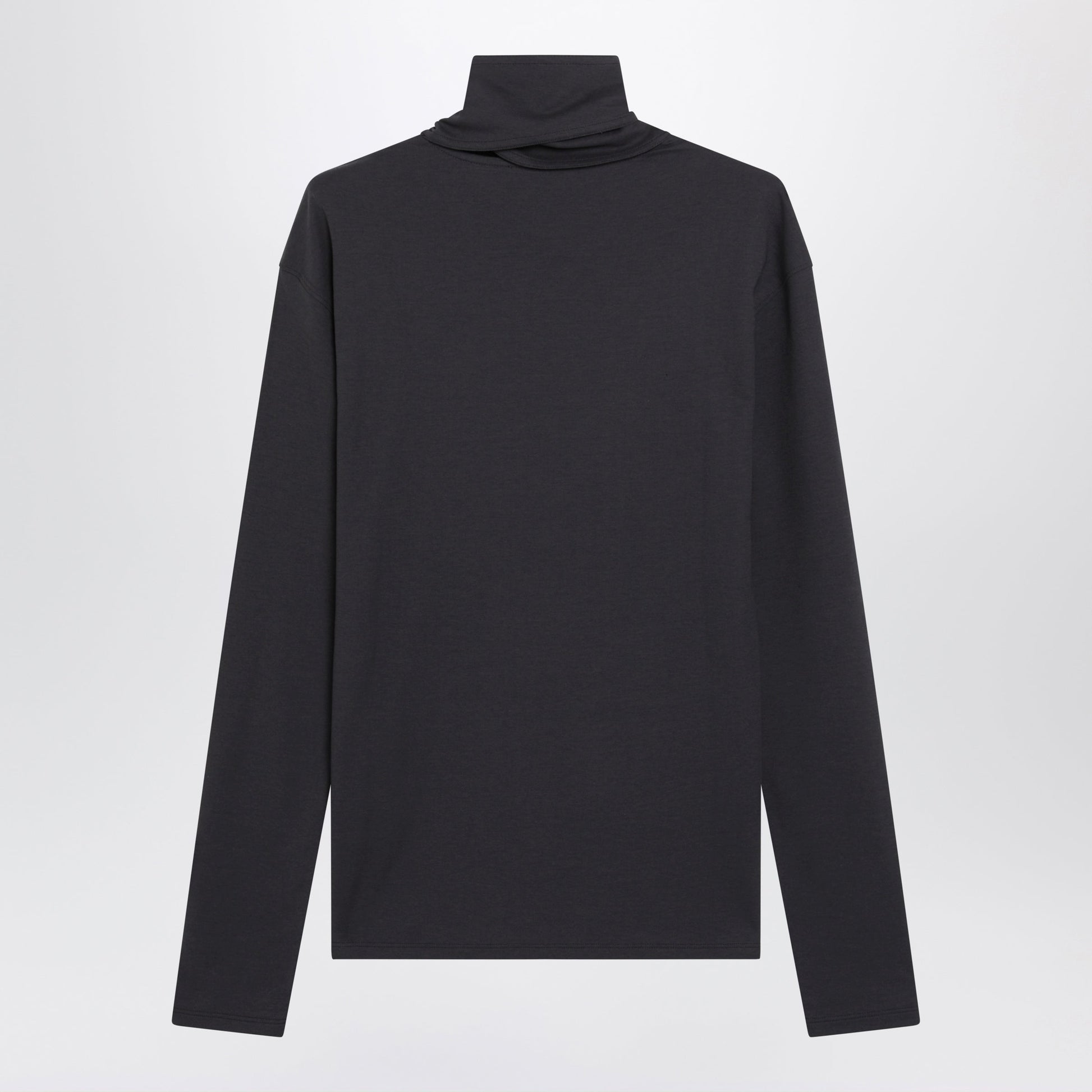 Lemaire Dark Grey Long-Sleeved Sweater With Scarf Detail Women LEMAIRE
