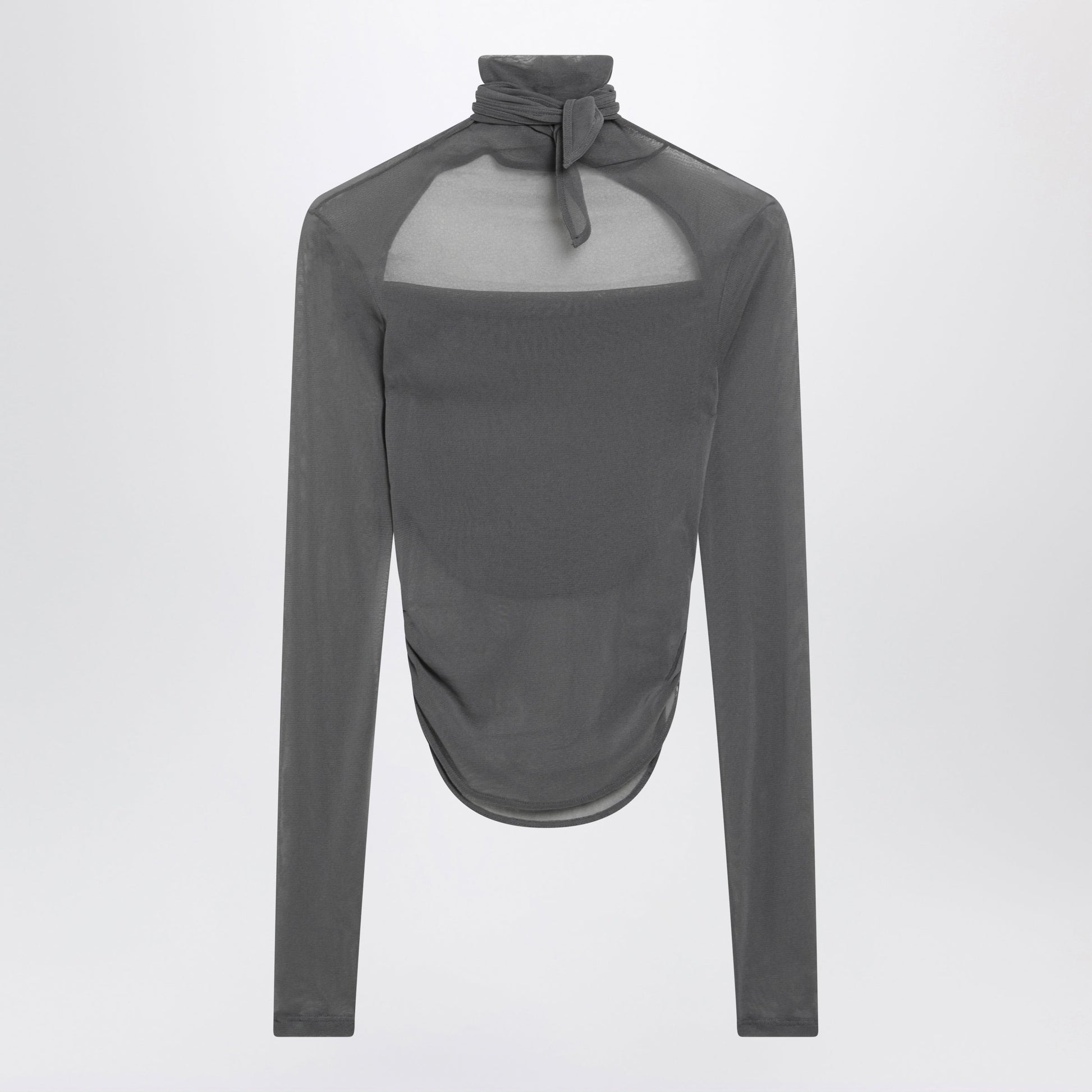 Lemaire Ballerina Top With Scarf In Grey Jersey Women LEMAIRE