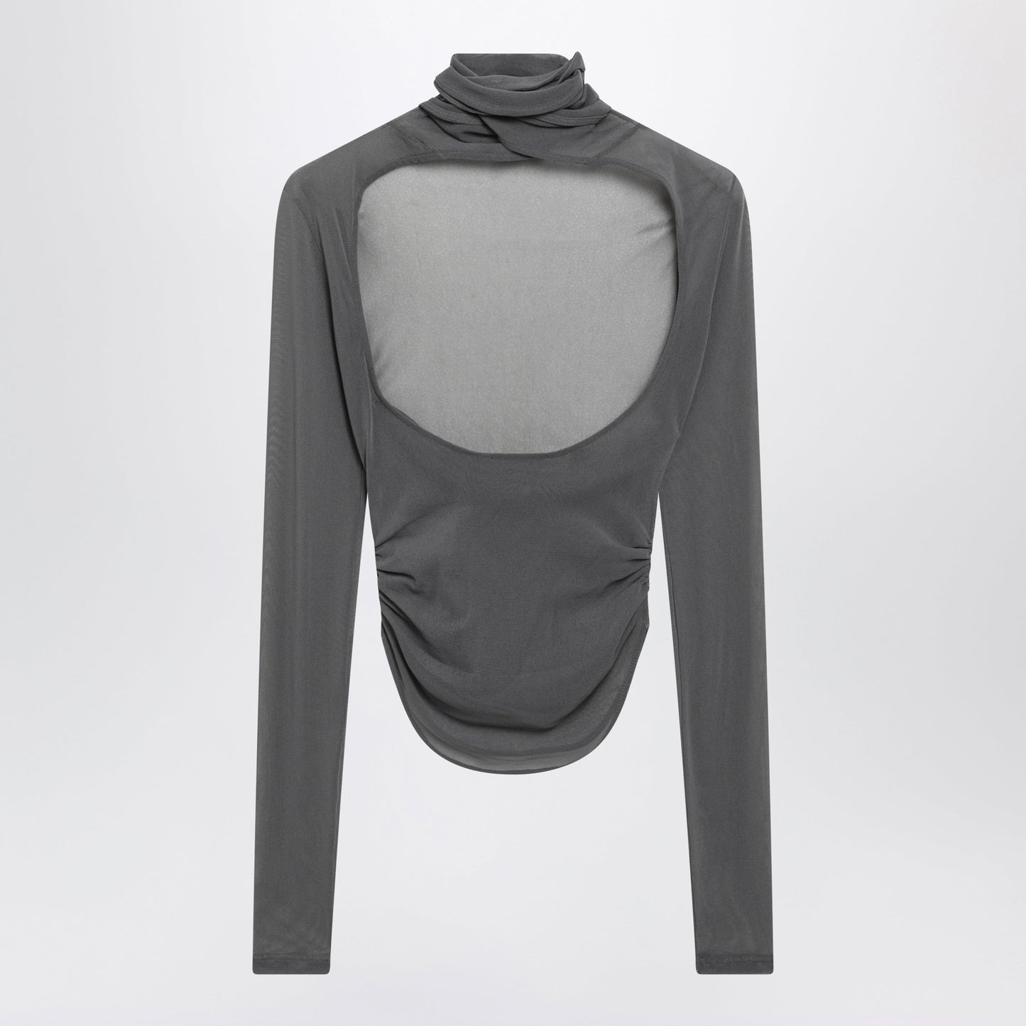 Lemaire Ballerina Top With Scarf In Grey Jersey Women LEMAIRE