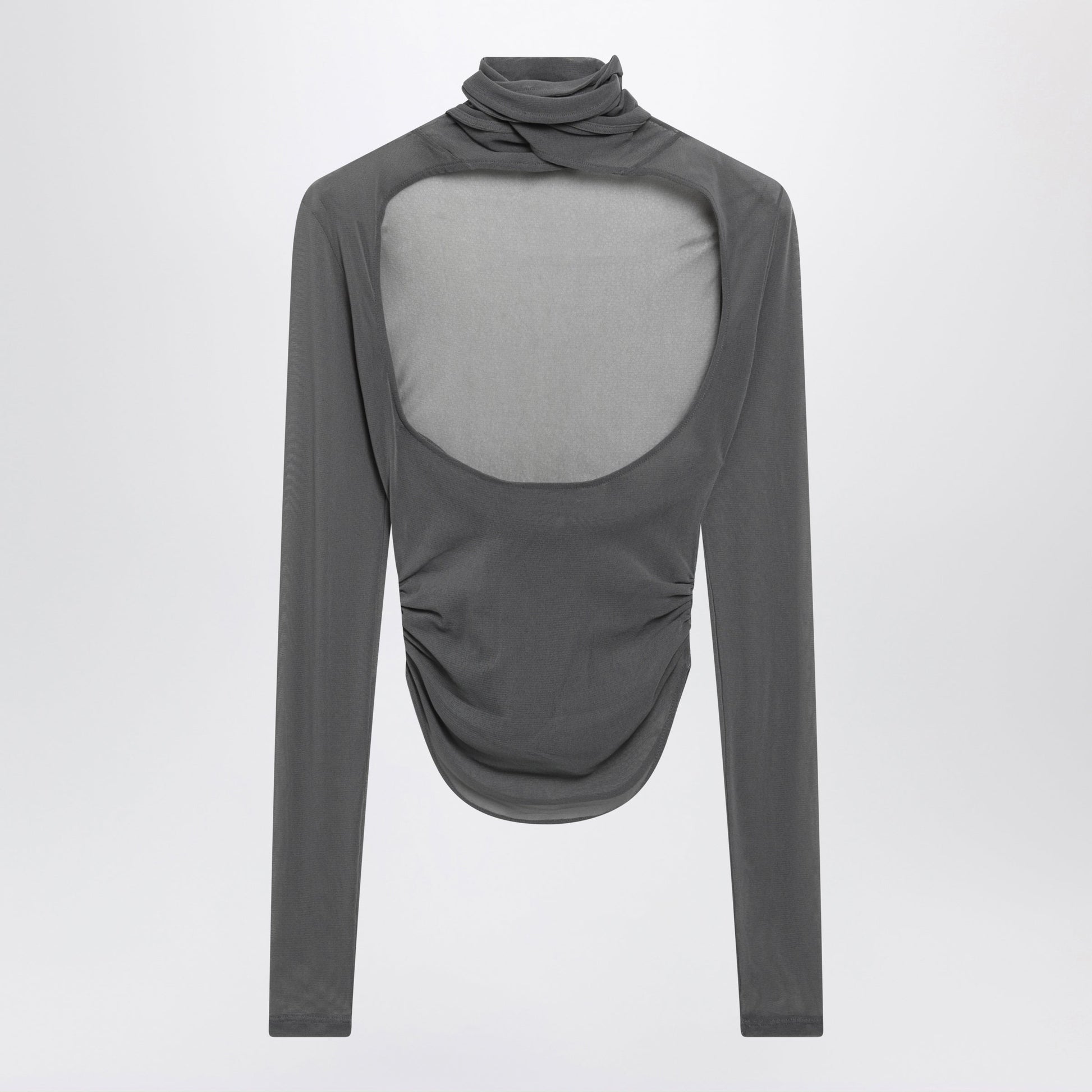 Lemaire Ballerina Top With Scarf In Grey Jersey Women LEMAIRE