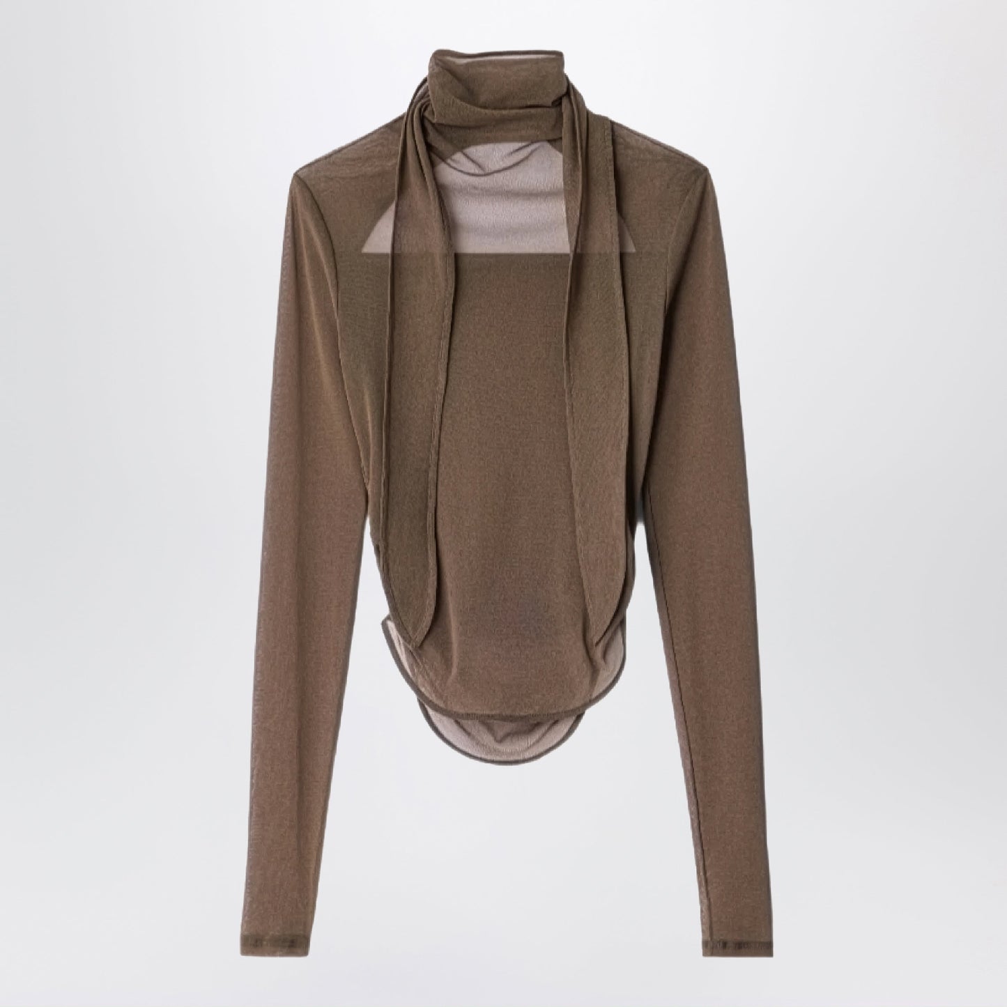 Lemaire Cocoa Ballerina Jersey Top With Scarf Women LEMAIRE