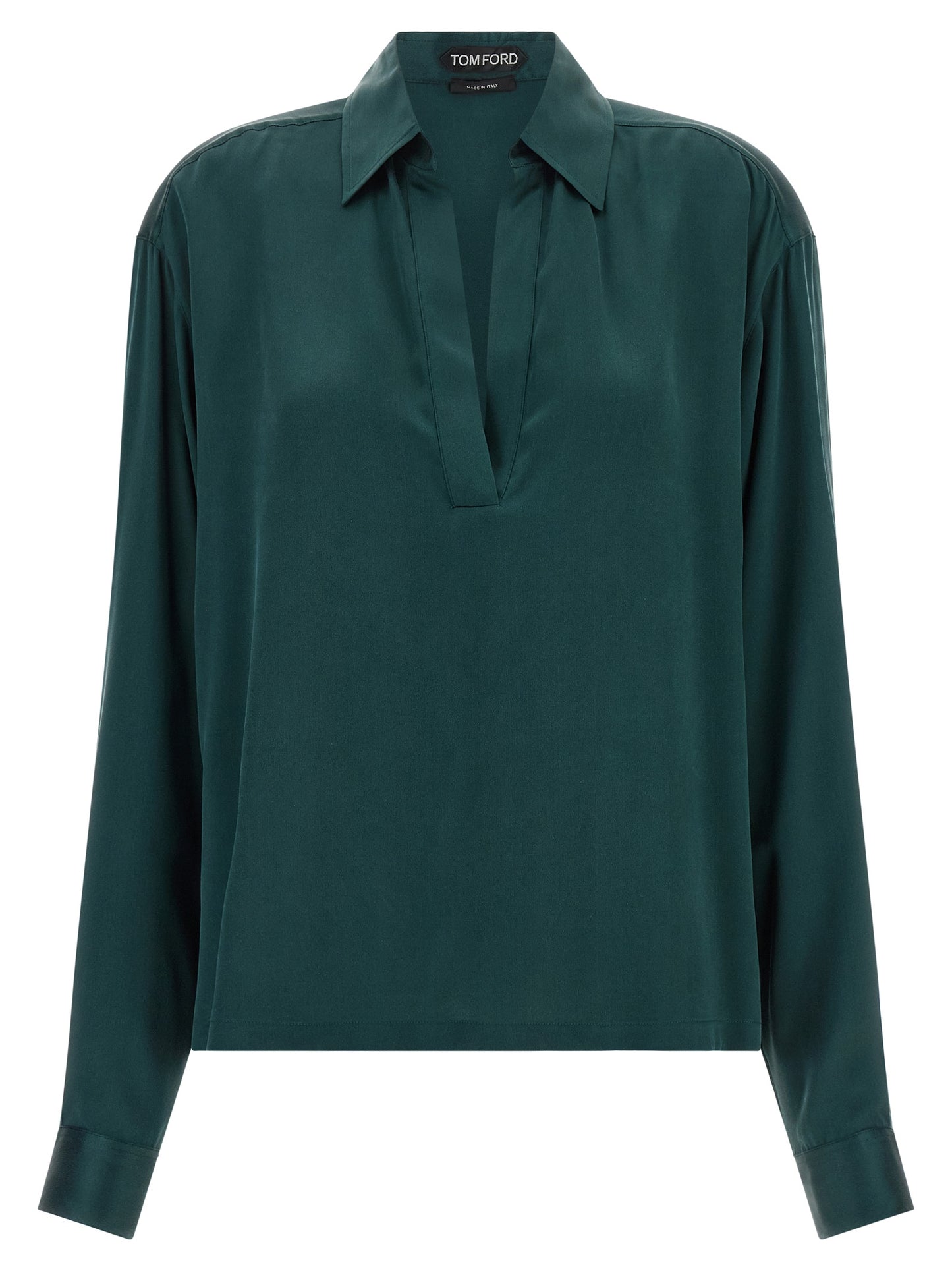 Tom Ford Women Satin Silk Polo Shirt TOM FORD