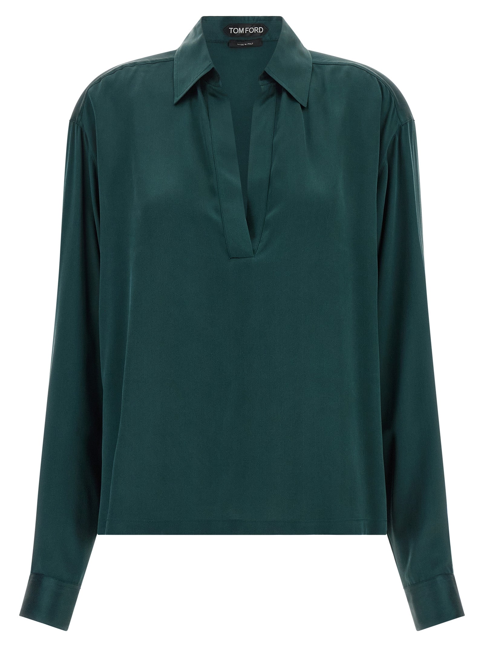 Tom Ford Women Satin Silk Polo Shirt TOM FORD