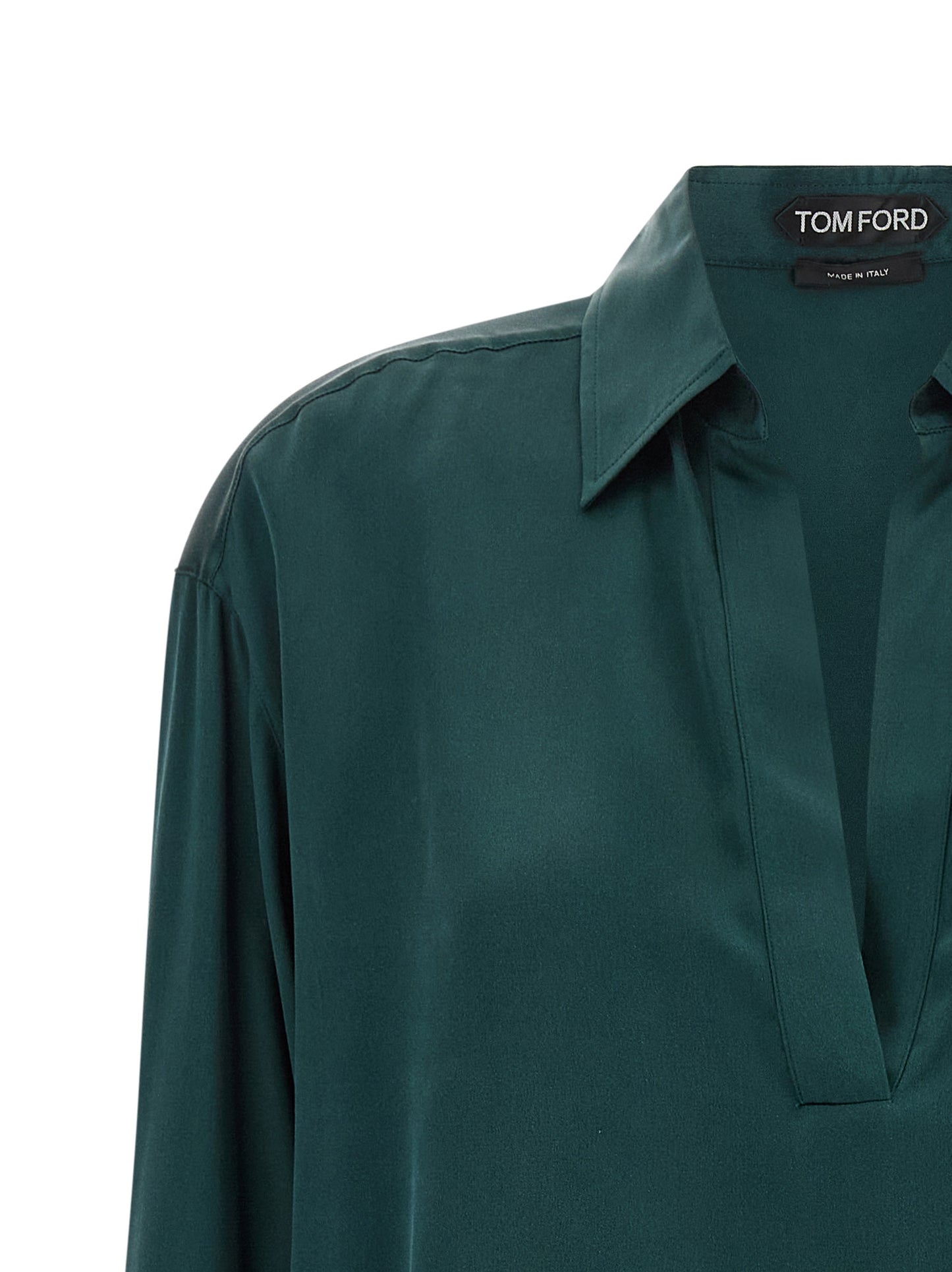 Tom Ford Women Satin Silk Polo Shirt TOM FORD