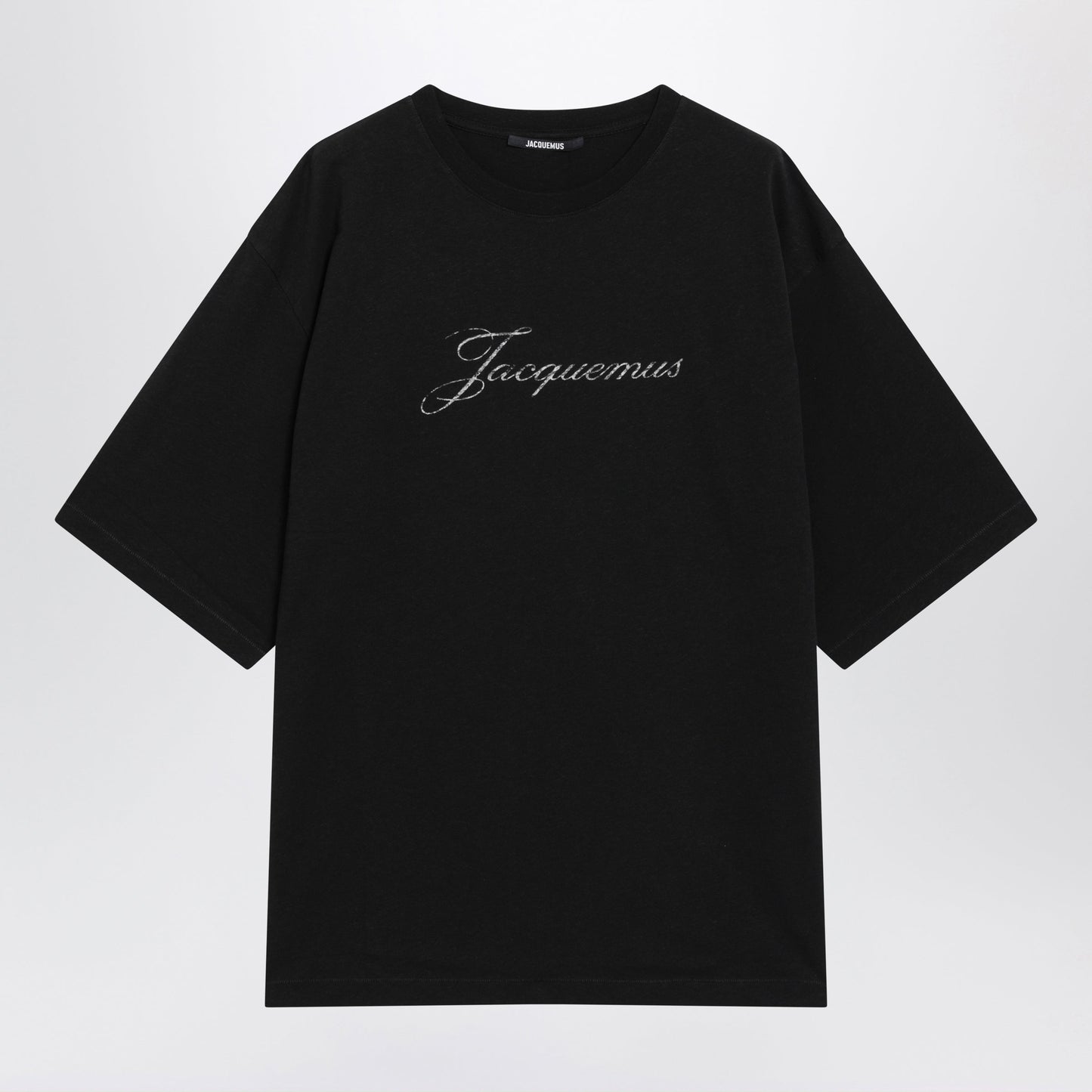 Jacquemus Black Cotton-Blend Logo T-Shirt Men JACQUEMUS