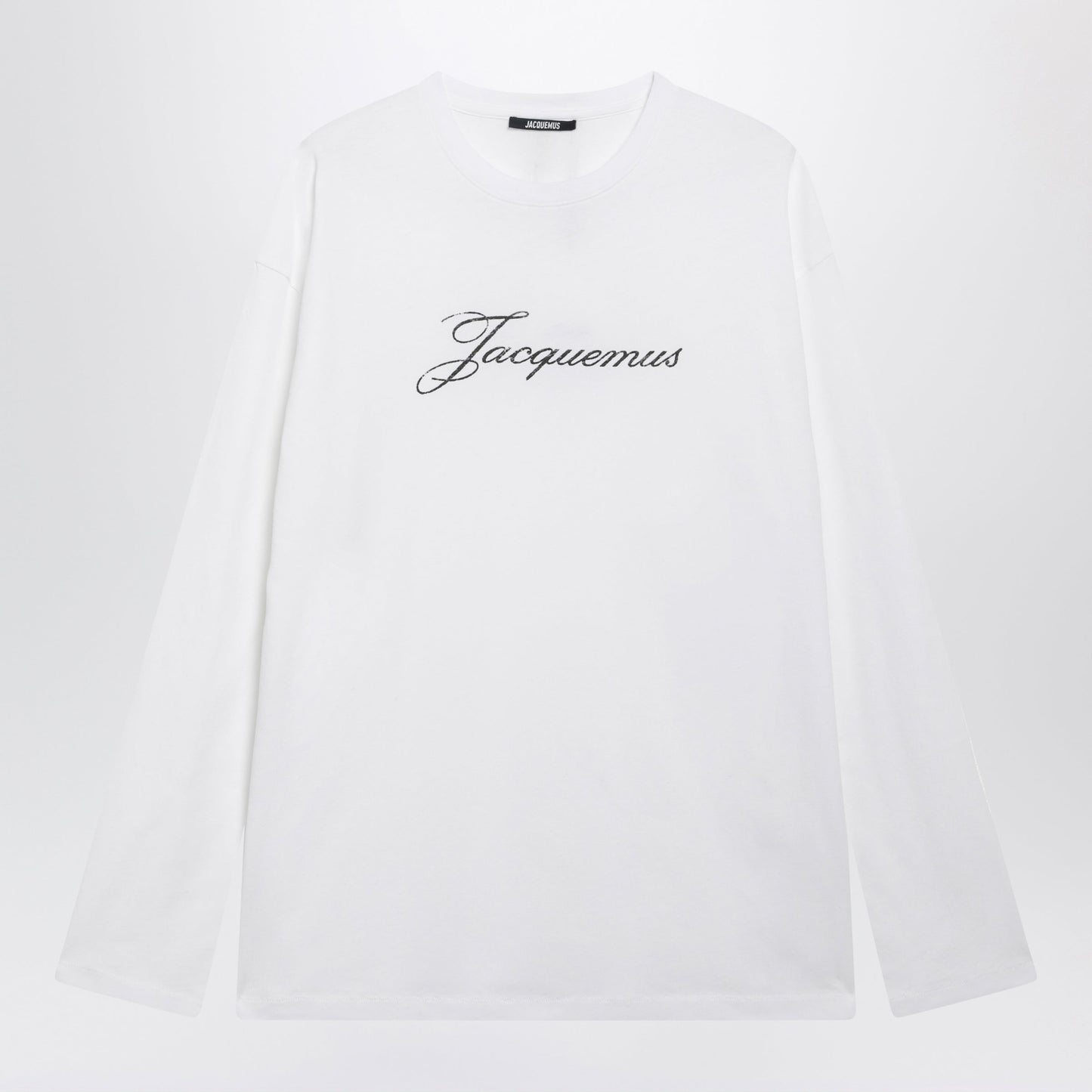 Jacquemus White Long-Sleeved T-Shirt In Organic Cotton Men JACQUEMUS