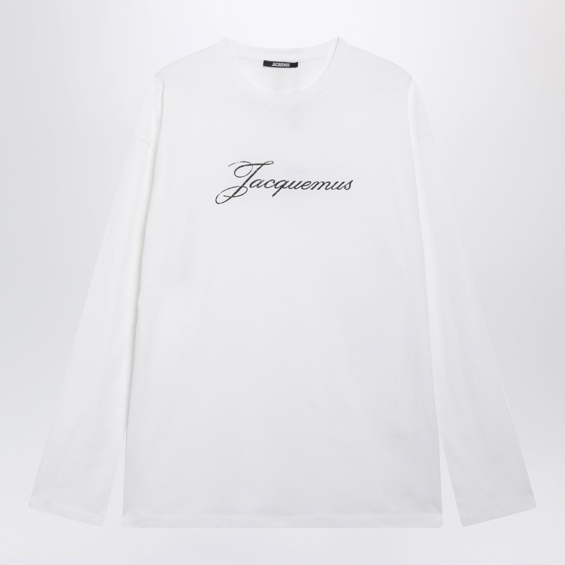 Jacquemus White Long-Sleeved T-Shirt In Organic Cotton Men JACQUEMUS