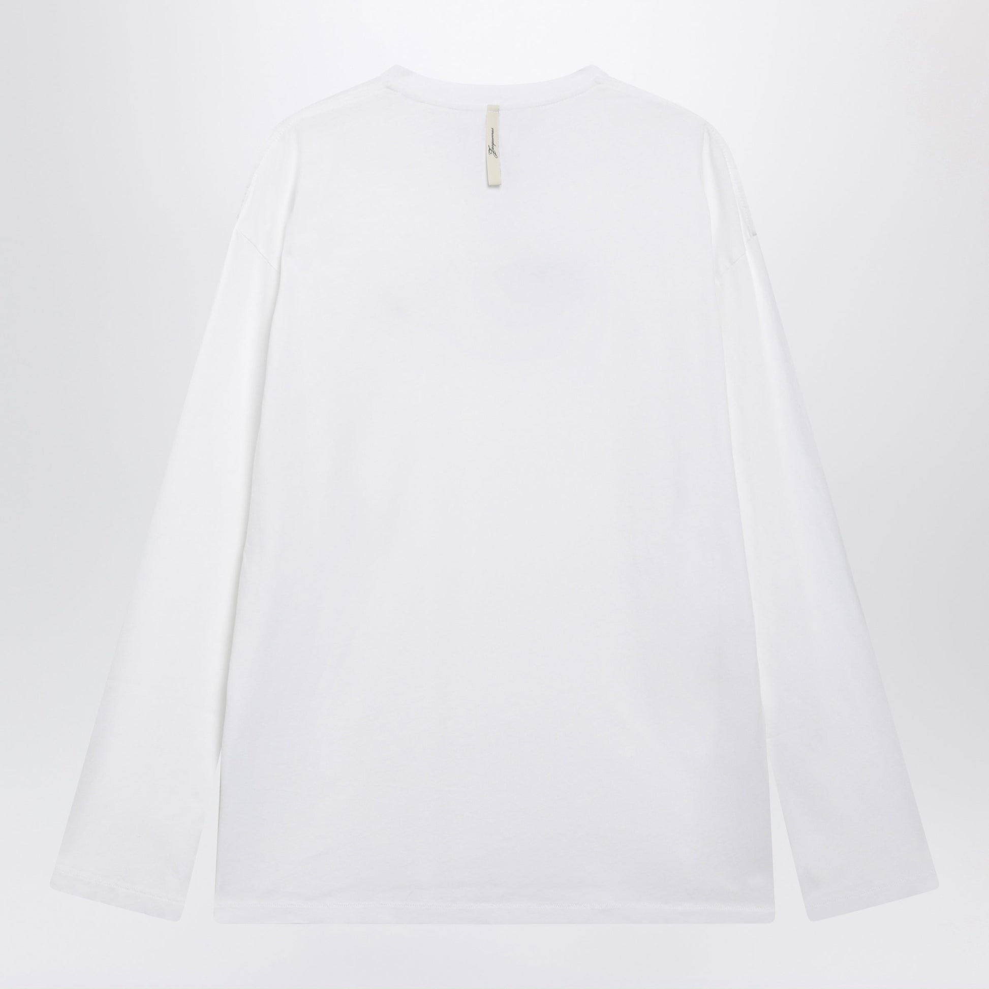 Jacquemus White Long-Sleeved T-Shirt In Organic Cotton Men JACQUEMUS