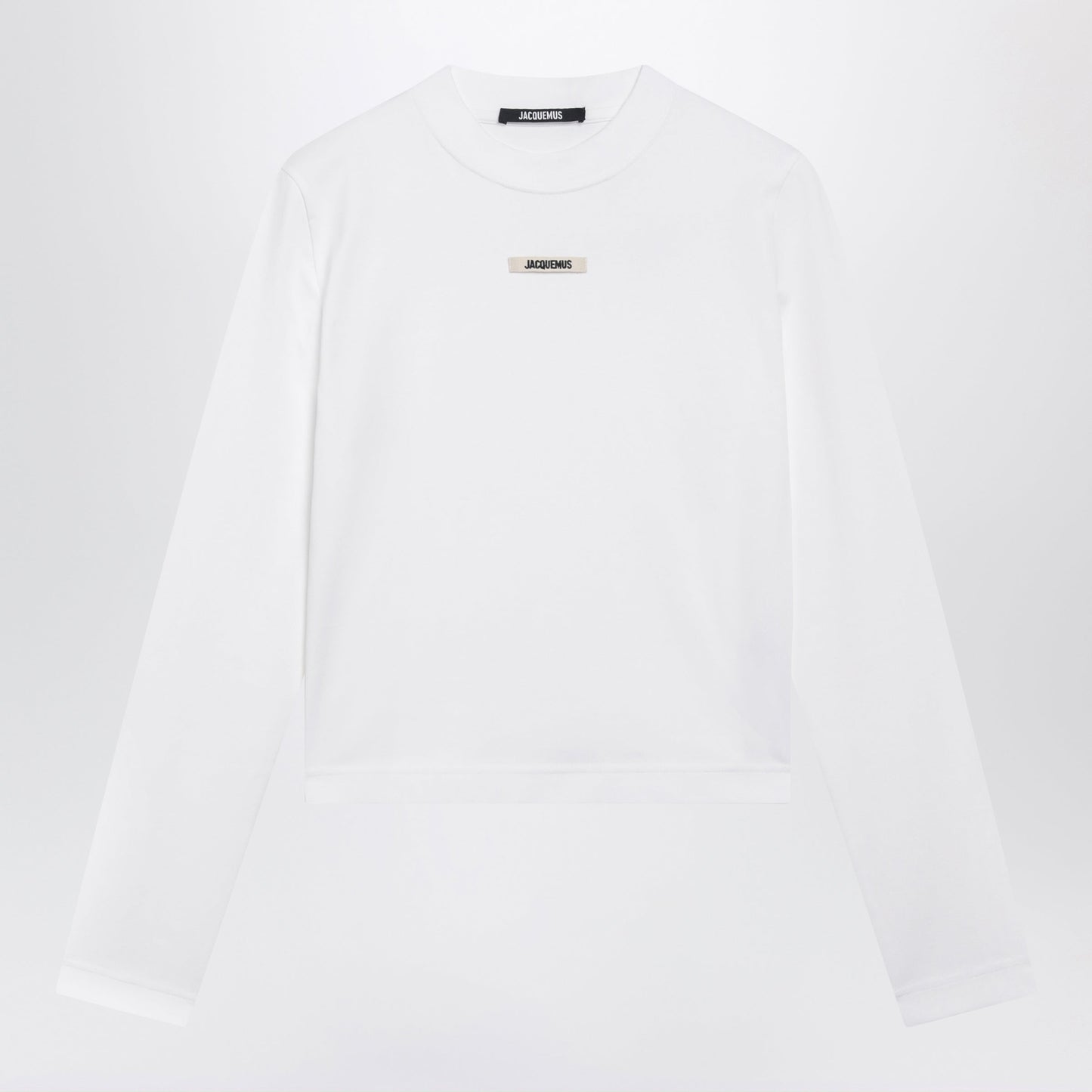 Jacquemus Le Gros Grain Long-Sleeve Stretch Cotton T-Shirt In White Women JACQUEMUS