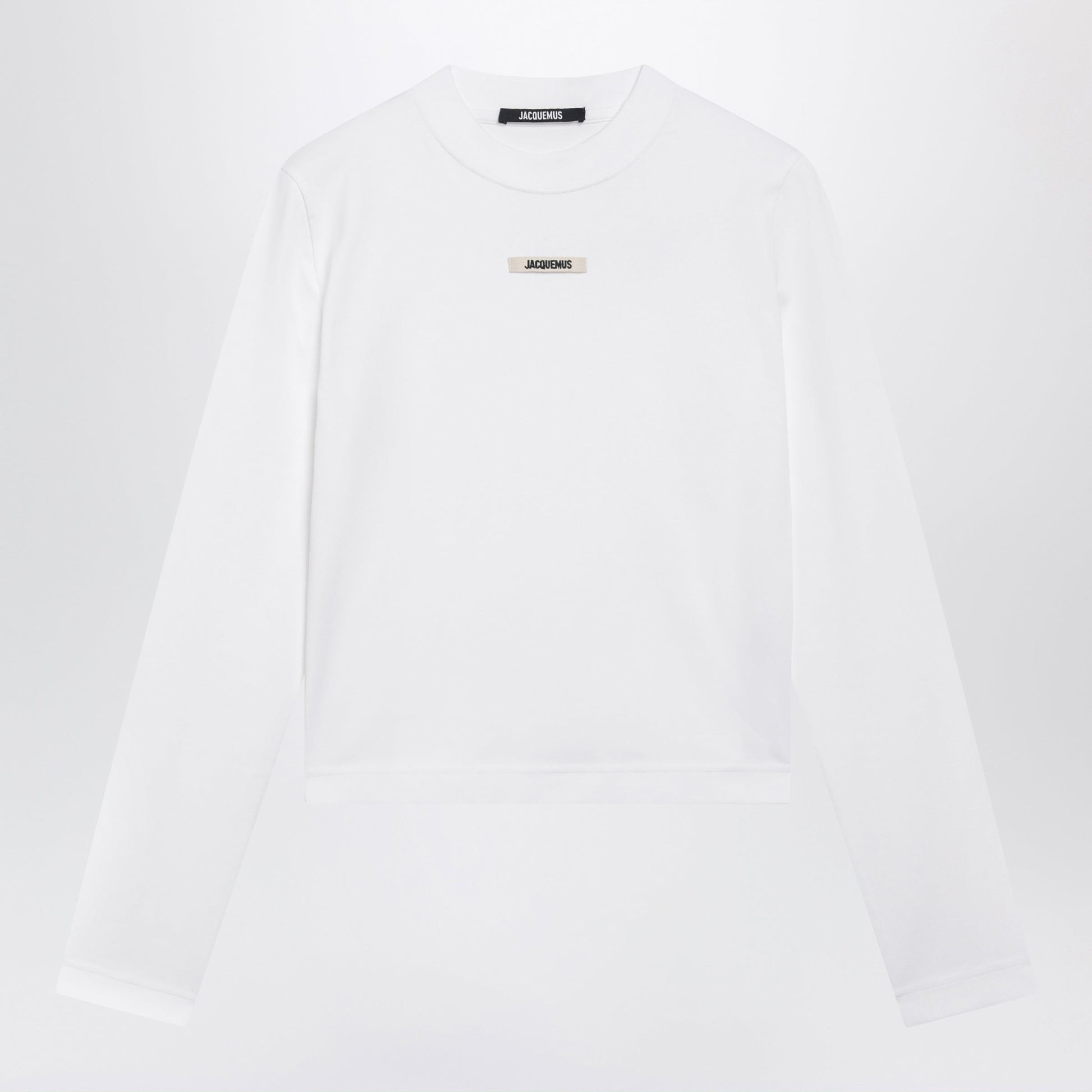 Jacquemus Le Gros Grain Long-Sleeve Stretch Cotton T-Shirt In White Women JACQUEMUS