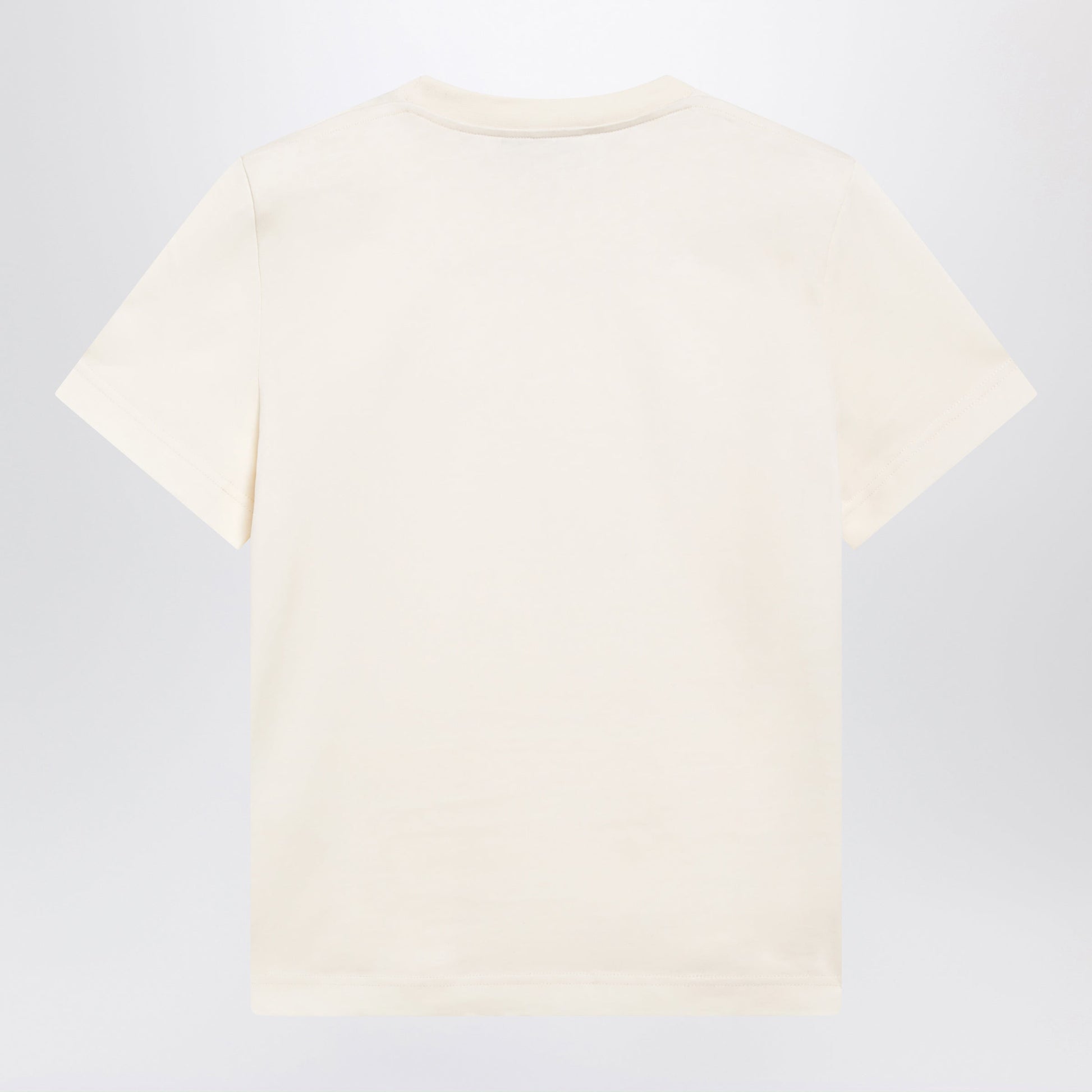 Jacquemus Light Beige Fitted T-Shirt With Grosgrain Logo Women JACQUEMUS