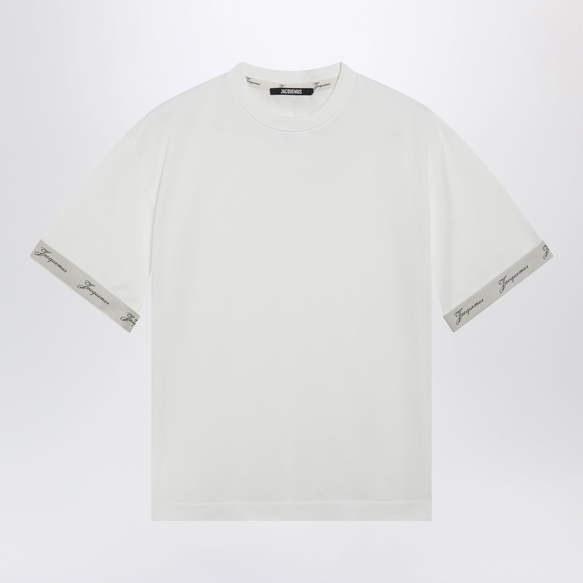 Jacquemus White Ventadou T-Shirt In Paper-Effect Jersey Women JACQUEMUS