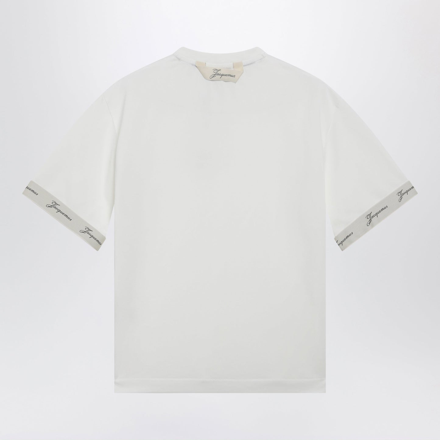 Jacquemus White Ventadou T-Shirt In Paper-Effect Jersey Women JACQUEMUS