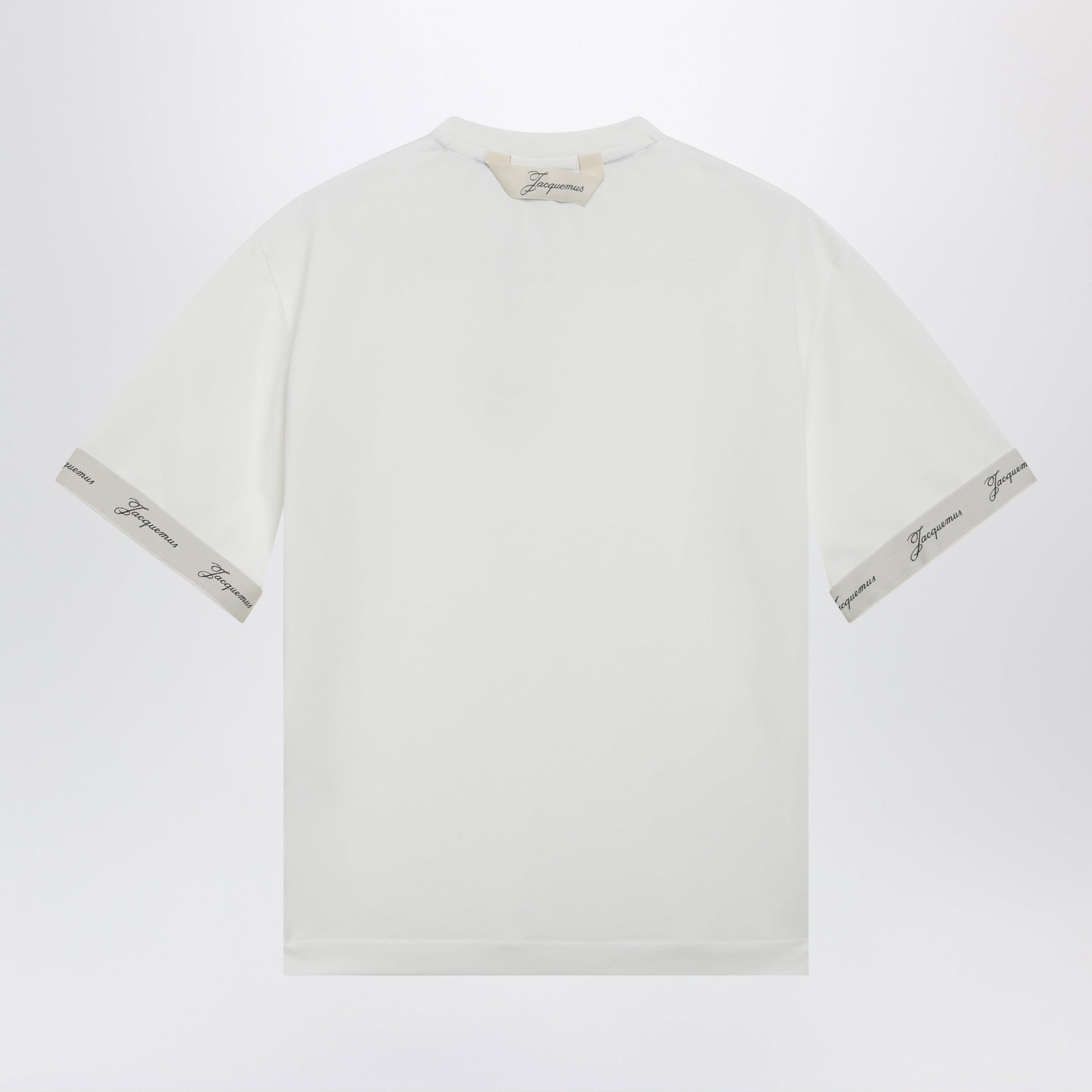 Jacquemus White Ventadou T-Shirt In Paper-Effect Jersey Women JACQUEMUS