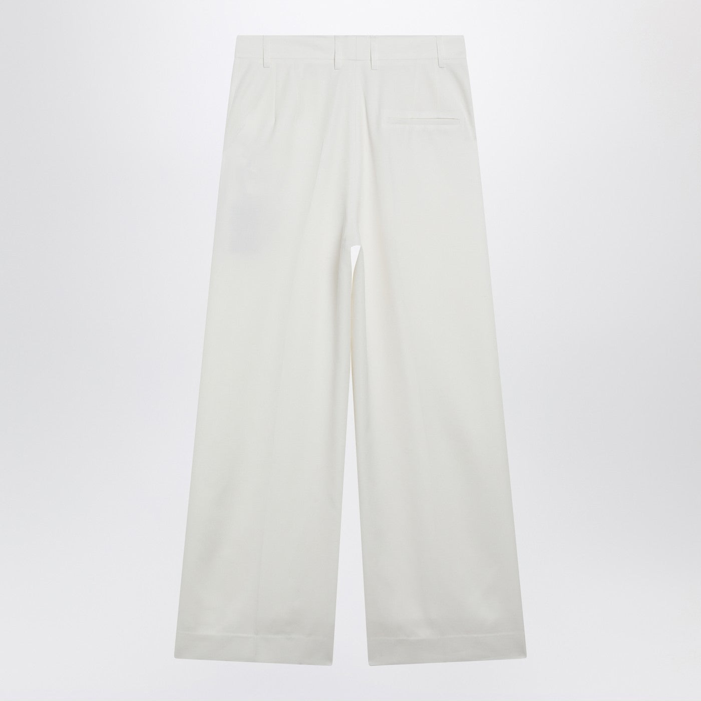 The Frankie Shop Brickell White Wool-Blend Trousers Women The Frankie Shop