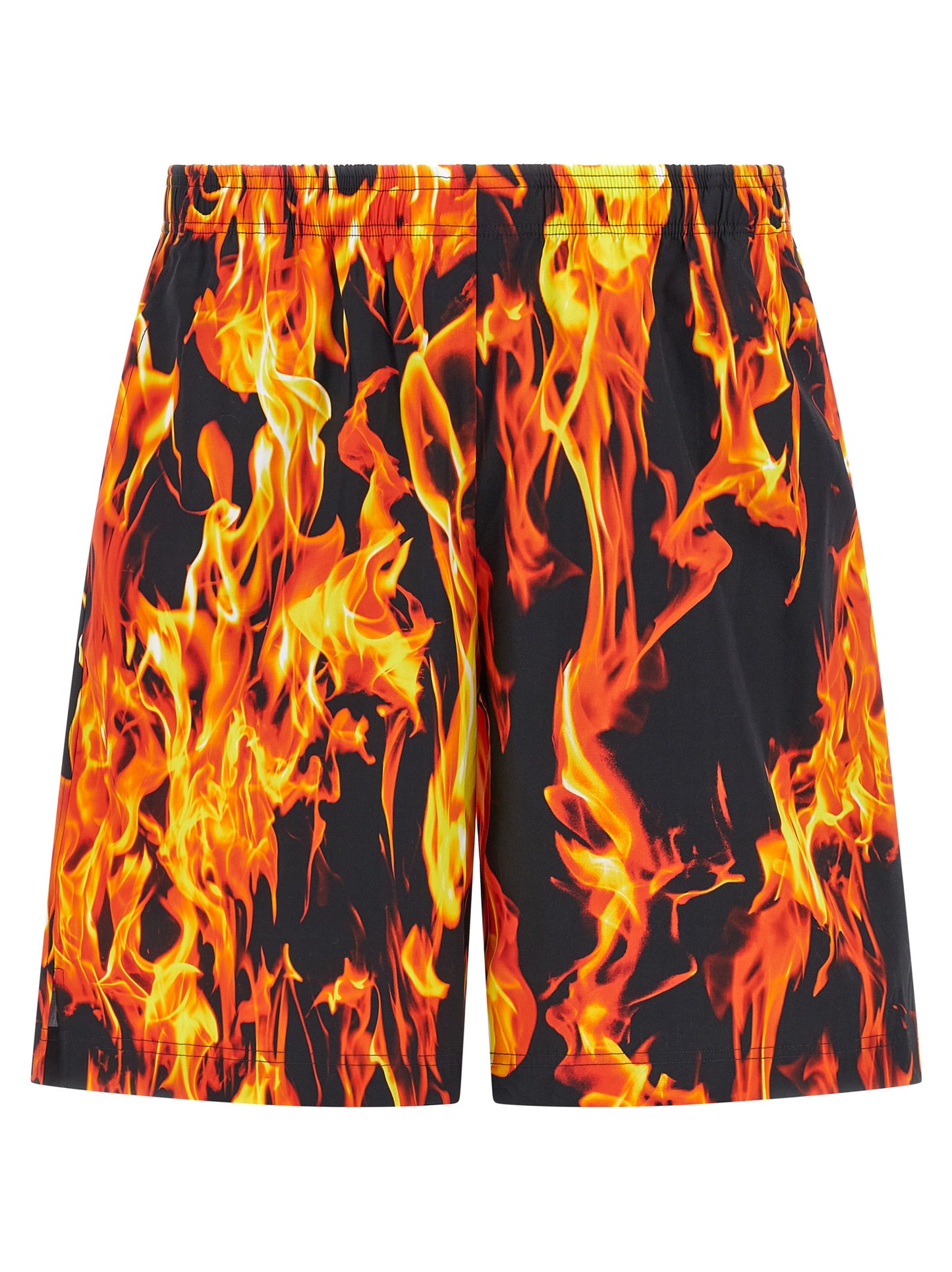 Vetements Men 'Black & Orange Fire' Bermuda Shorts VETEMENTS
