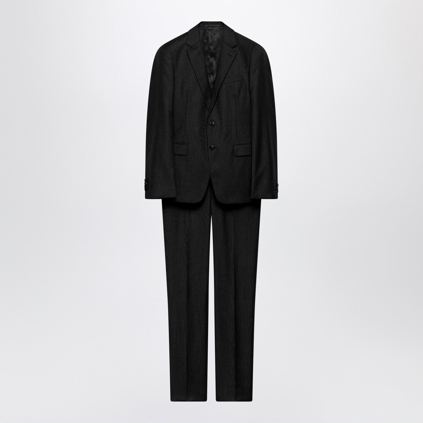 Prada Single-Breasted Suit In Anthracite Gray Wool And Cashmere Men PRADA