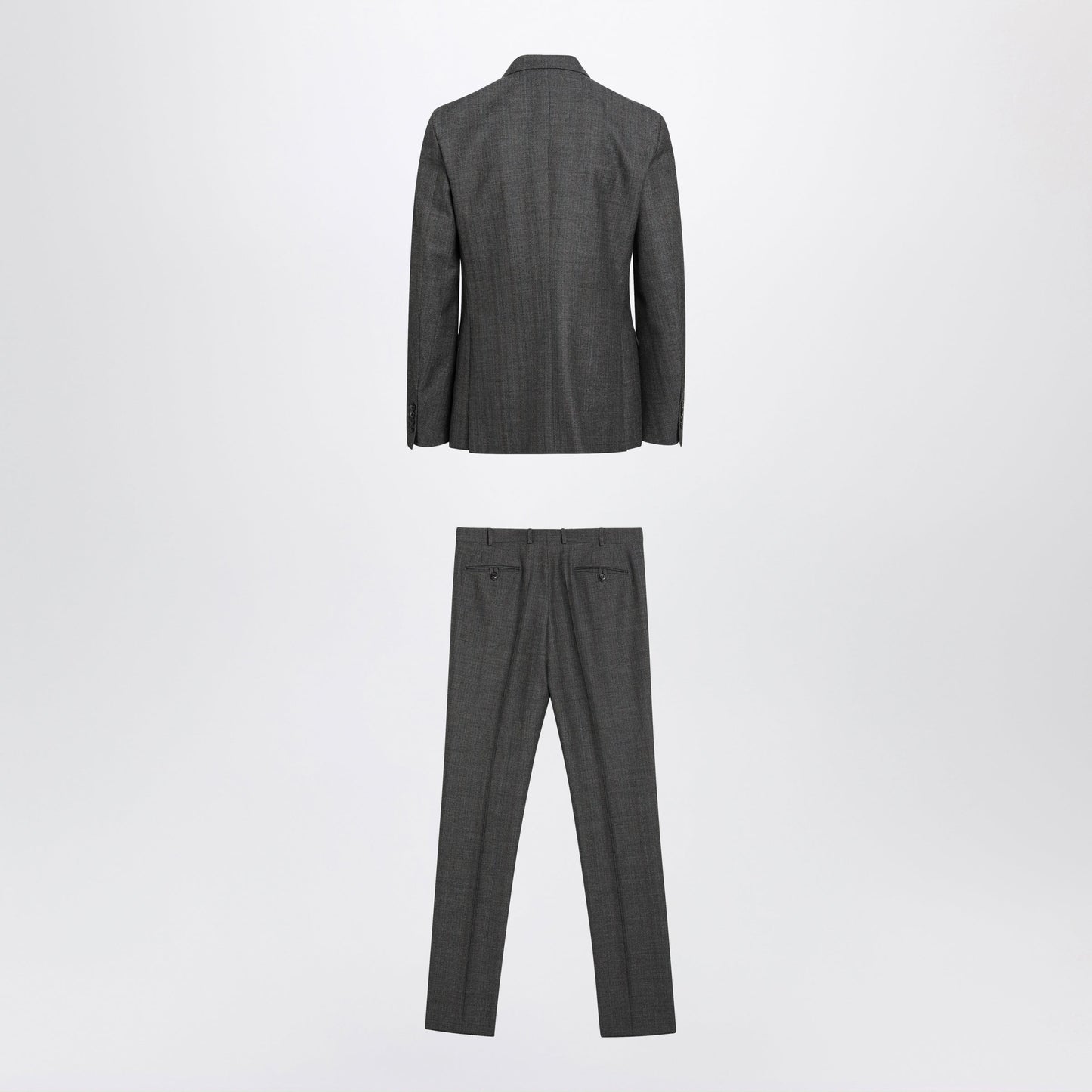 Prada Ebony Double-Breasted Suit In Virgin Wool Men PRADA