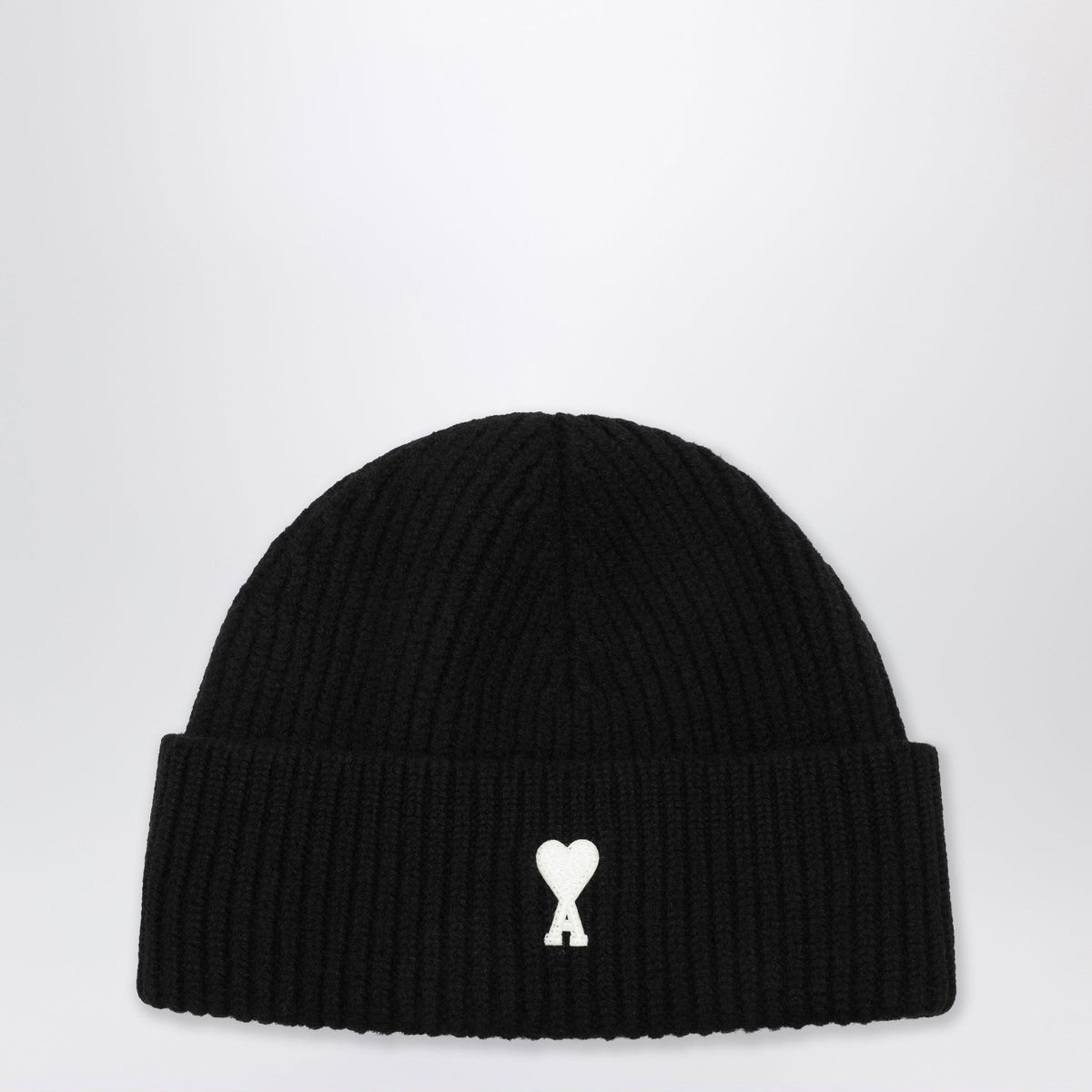 Ami Paris Ami De Coeur Black Wool Hat Men AMI PARIS