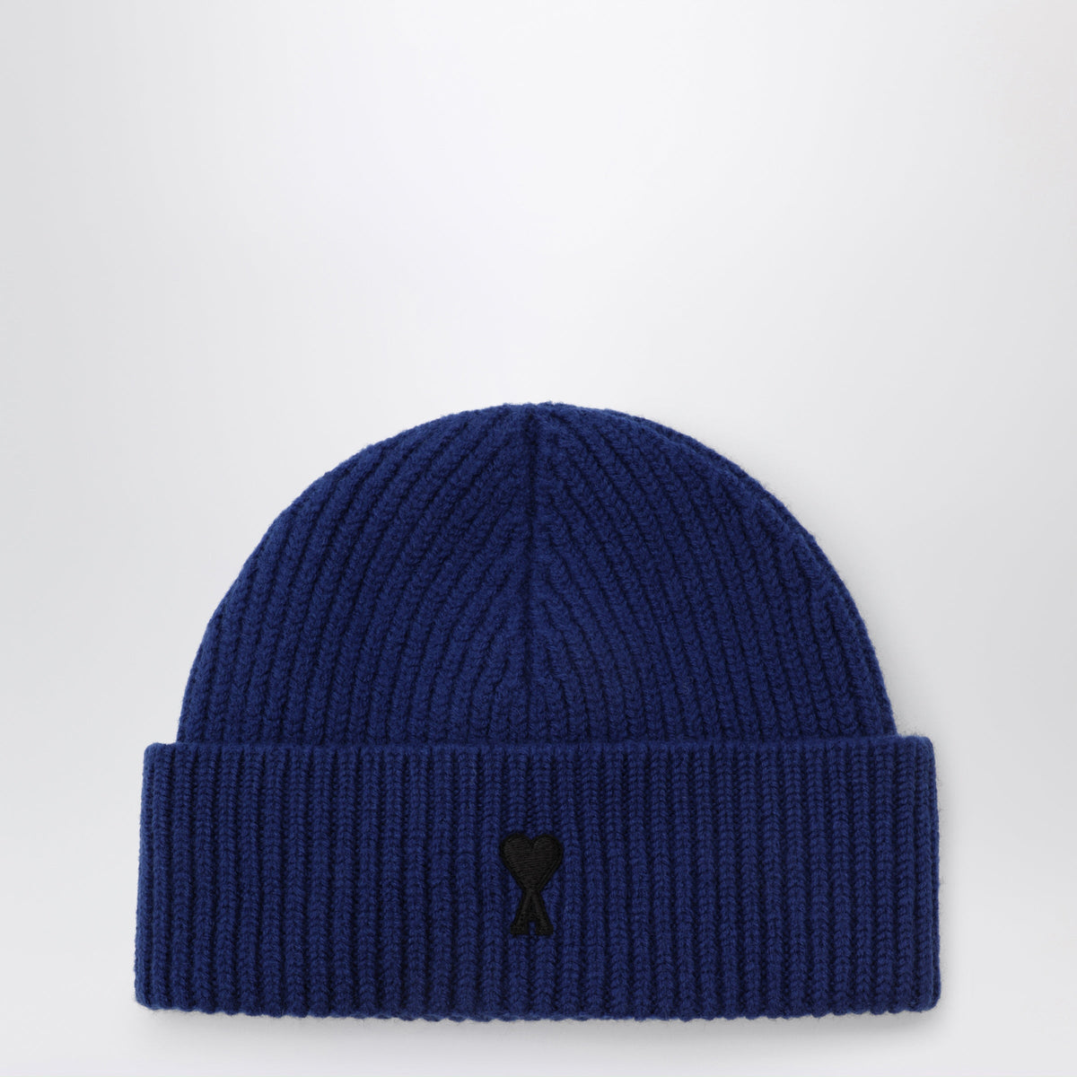 Ami Paris Ami De Coeur Beanie In Electric Blue Wool Blend Men AMI PARIS