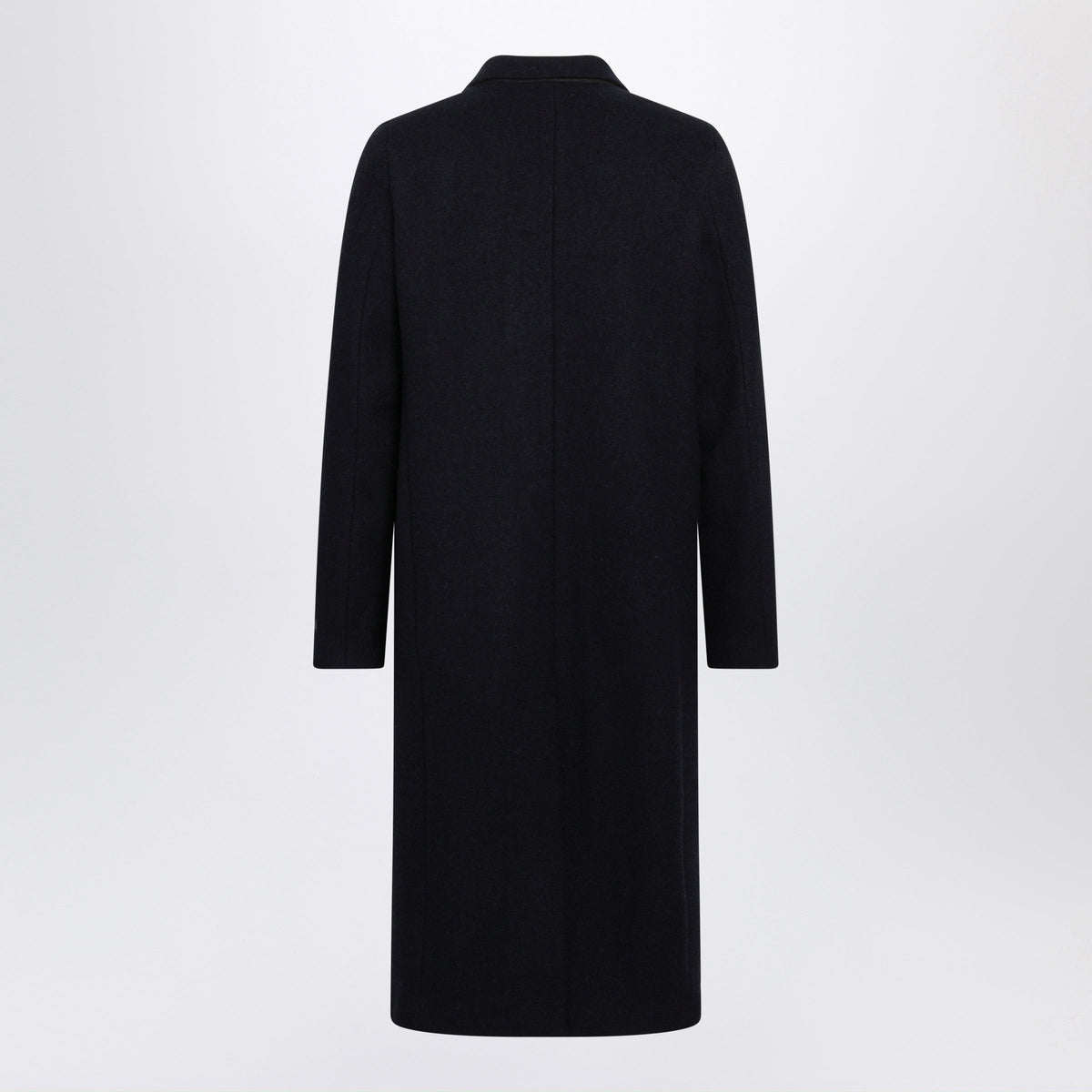 Prada Blue Double-Breasted Virgin Wool Overcoat Men PRADA