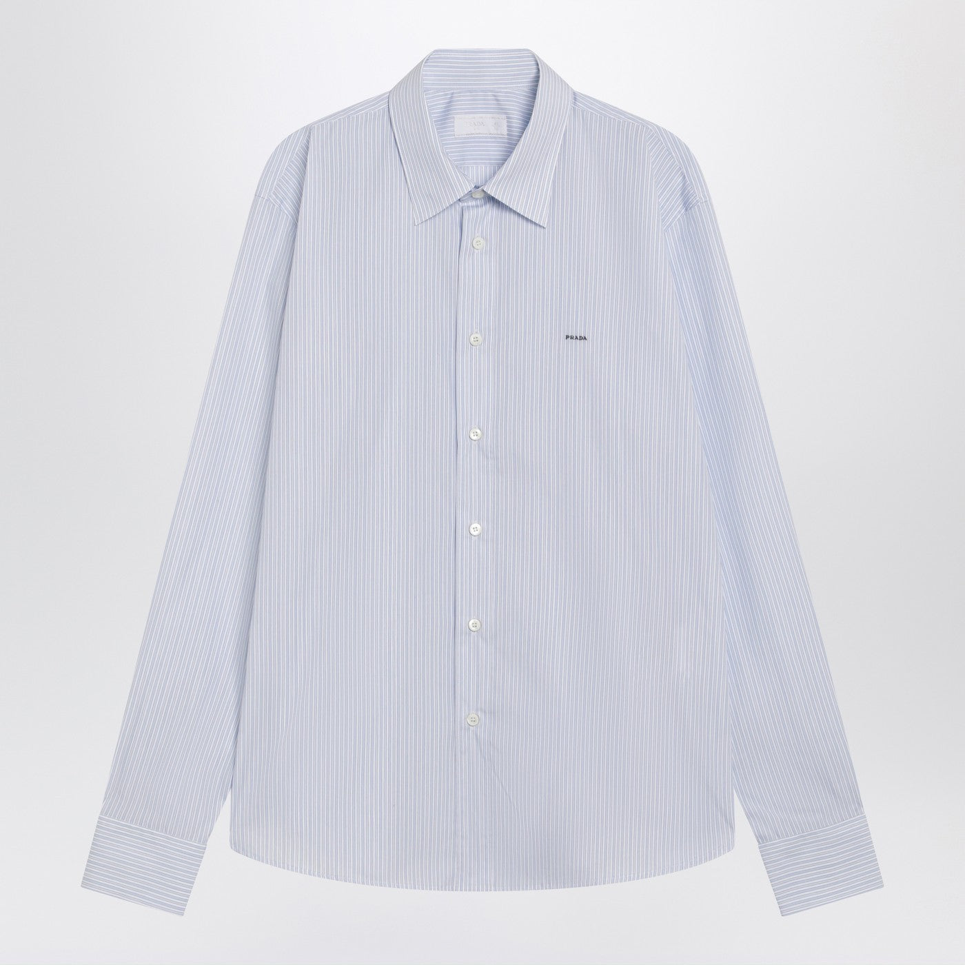 Prada Striped Cotton Poplin Shirt Men PRADA
