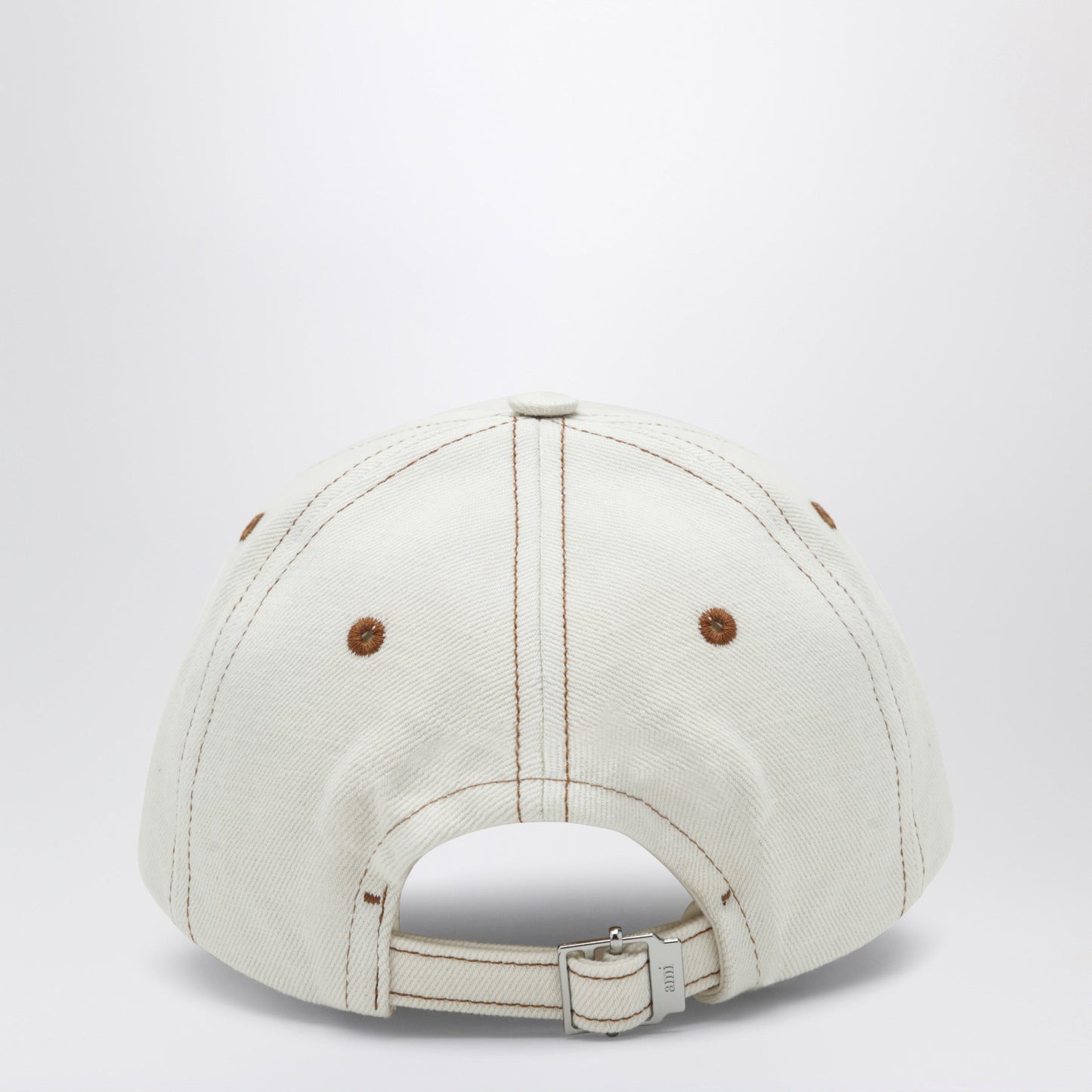Ami Paris Ami De Cå“Ur Cream White Cotton Cap Men AMI PARIS