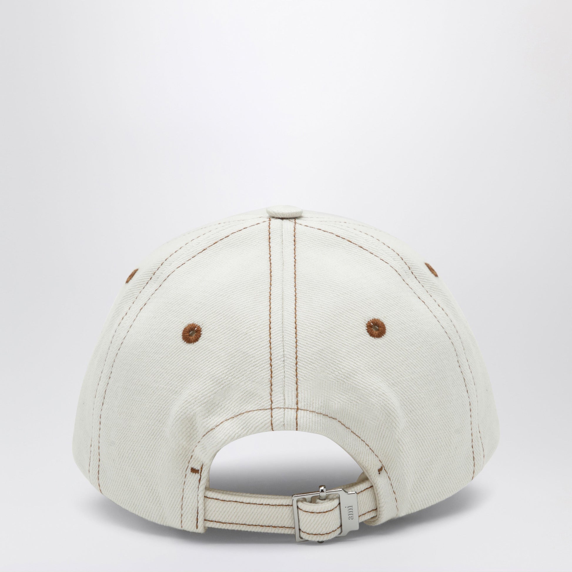 Ami Paris Ami De Cå“Ur Cream White Cotton Cap Men AMI PARIS