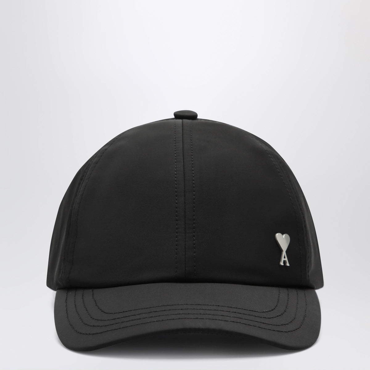 Ami Paris Black Ami De Coeur Baseball Cap Men AMI PARIS