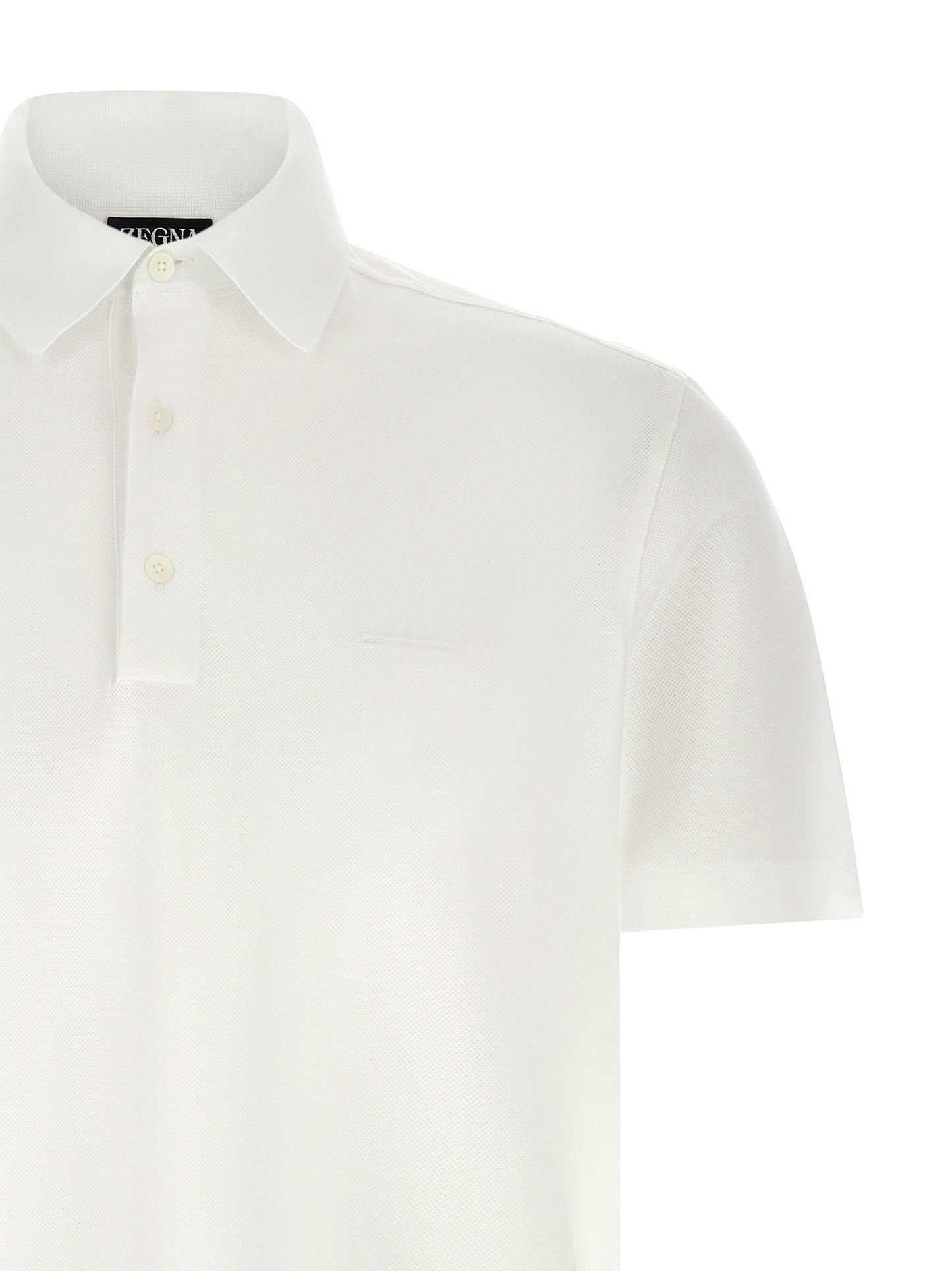 Zegna Men Piqué Cotton Polo Shirt ZEGNA