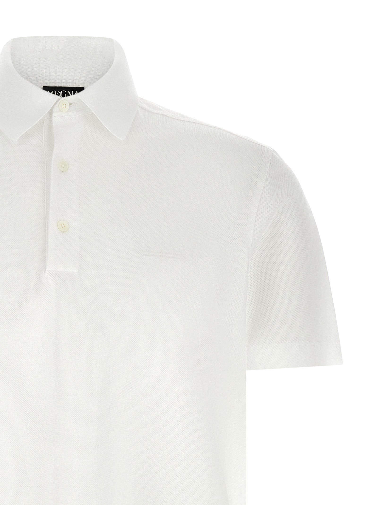 Zegna Men Piqué Cotton Polo Shirt ZEGNA