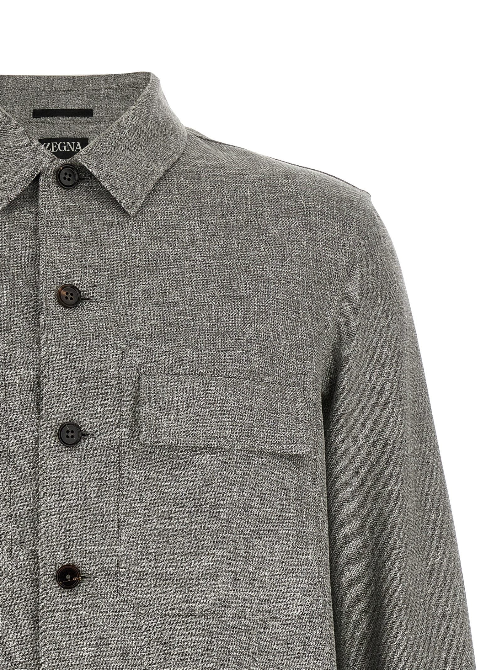 Zegna Men 'Crossover' Overshirt ZEGNA