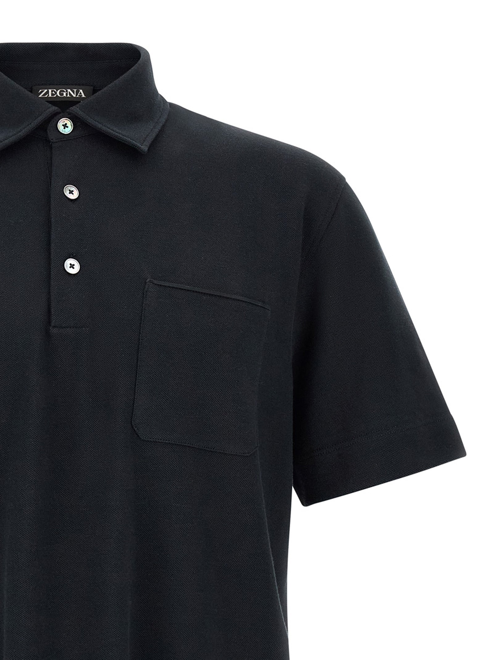 Zegna Men Polo Shirt With Pocket ZEGNA