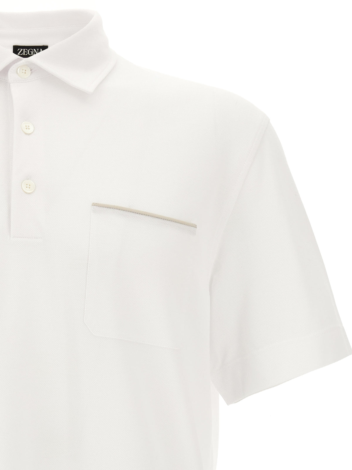 Zegna Men Piqué Cotton Polo Shirt ZEGNA