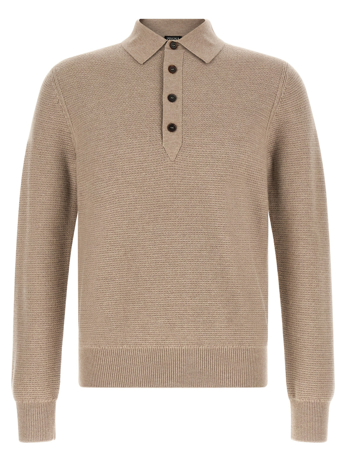 Zegna Men Polo Shirt Oasi Cashmere Beige ZEGNA