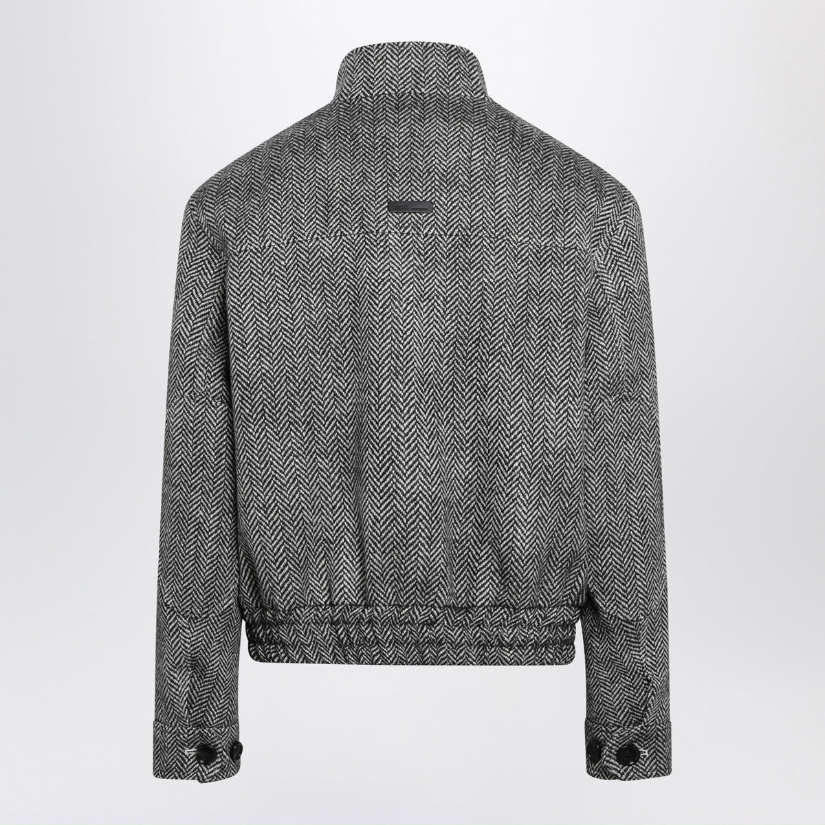 Ami Paris Black Padded Harrington Wool Jacket Men AMI PARIS