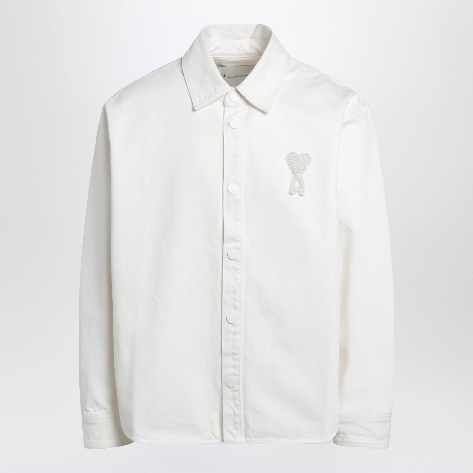 Ami Paris Cream Ami De Coeur Shirt By Ami Paris Men AMI PARIS